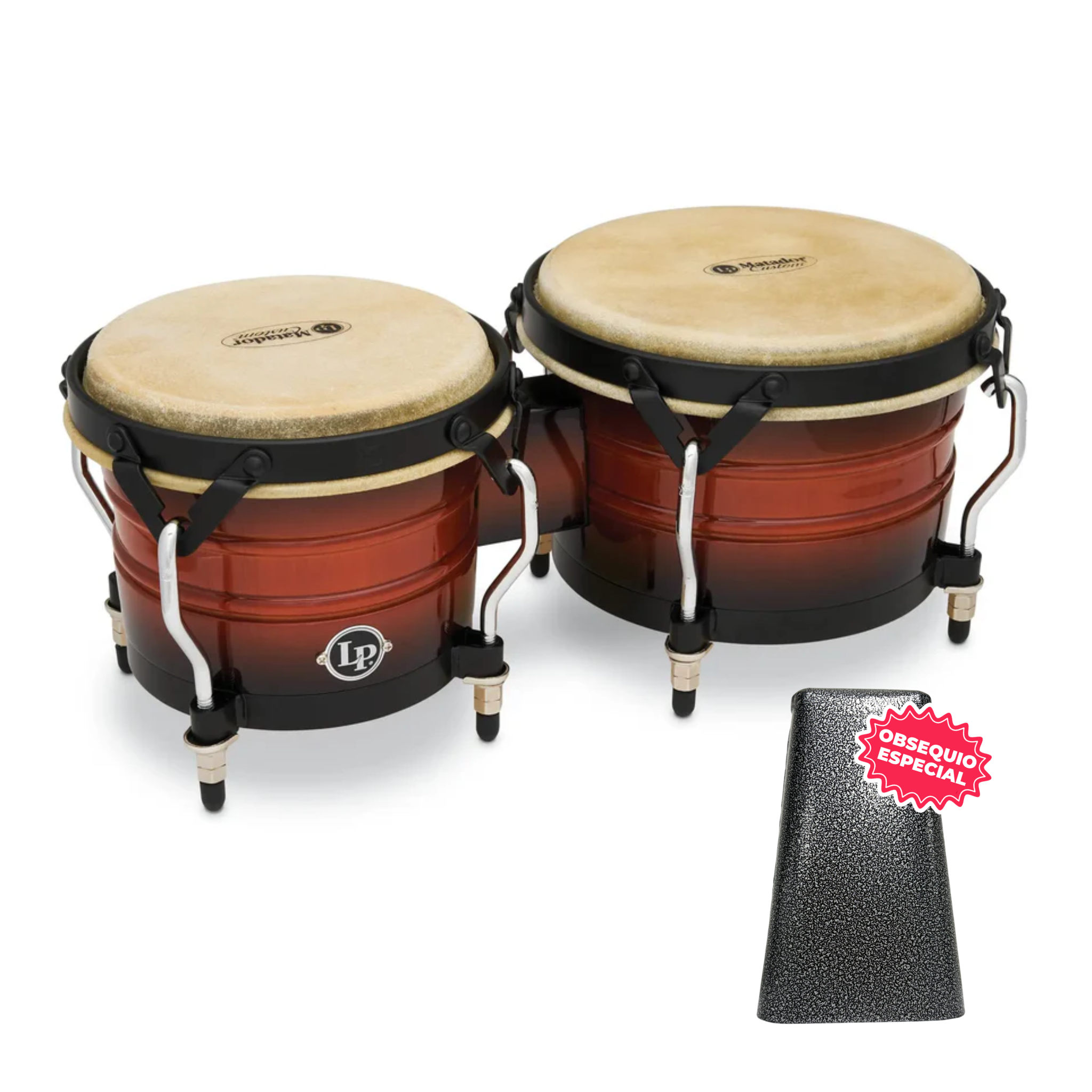BONGO LP MATADOR ROJOCREMA M301-VSB INCLUYE CAMPANA SALSERA MEDIANA