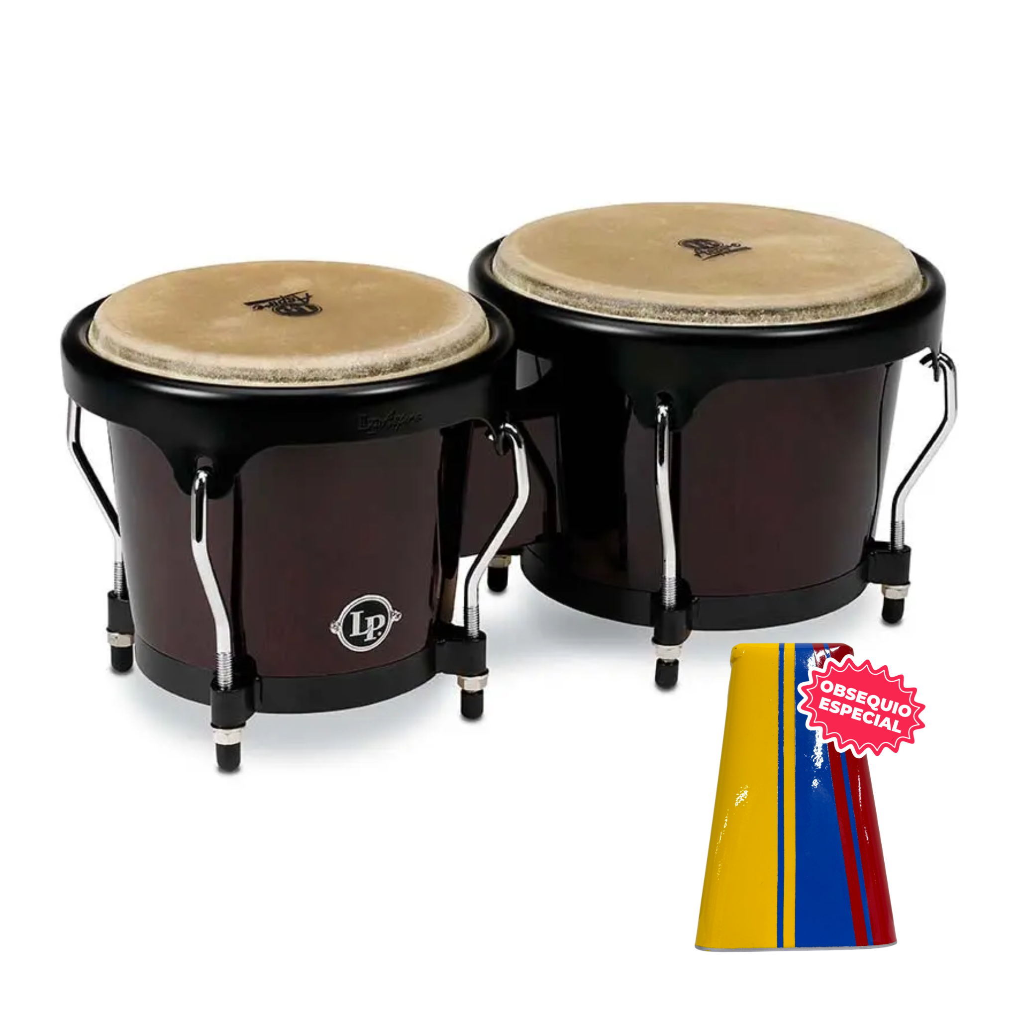 BONGO LP ASPIRE VINOTINTO ARO SEMICOMFORT NEGRO LPA601-DW INCLUYE CAMPANA SALSERA MEDIANA
