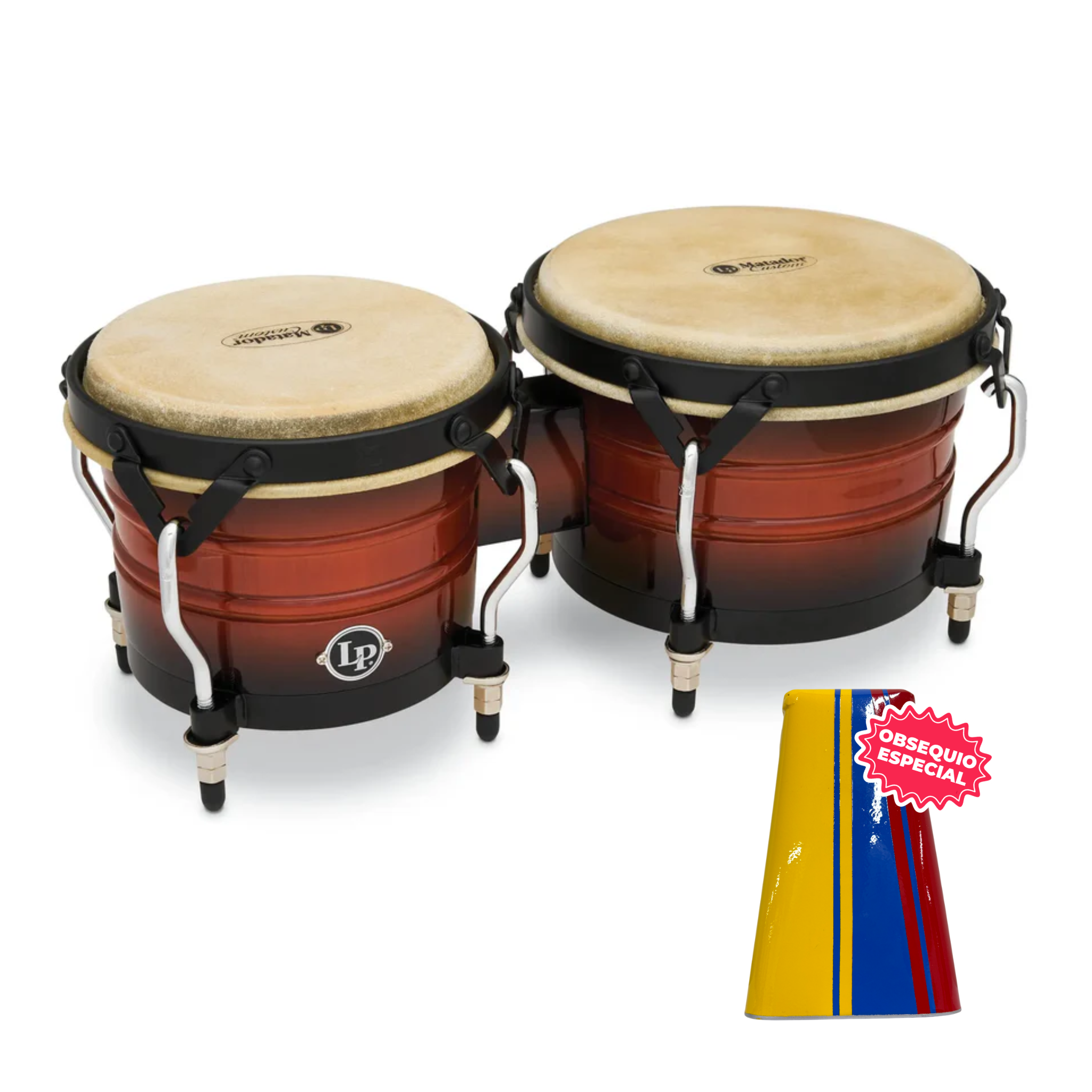 BONGO LP MATADOR ROJOCREMA M301-VSB INCLUYE CAMPANA SALSERA MEDIANA