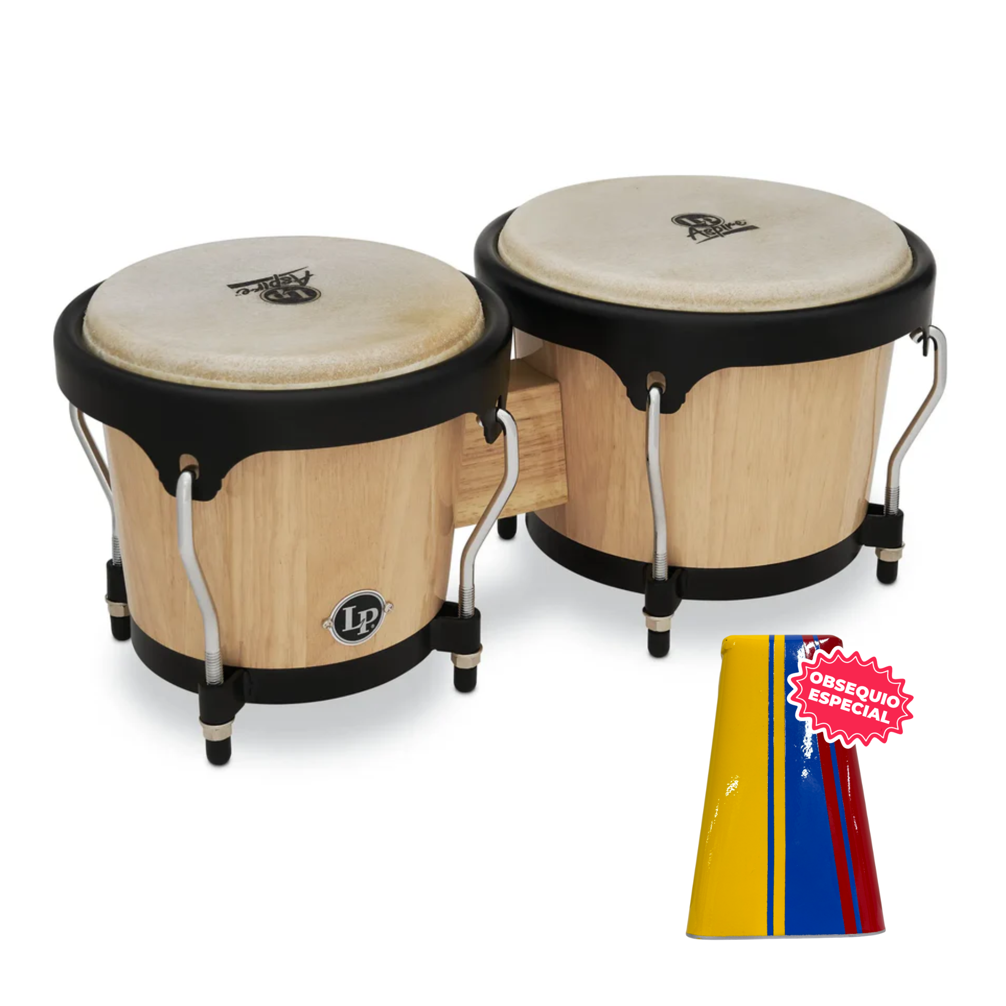 BONGO LP ASPIRE NATURAL ARO SEMICOMFORT NEGRO LPA601-AW INCLUYE CAMPANA SALSERA MEDIANA