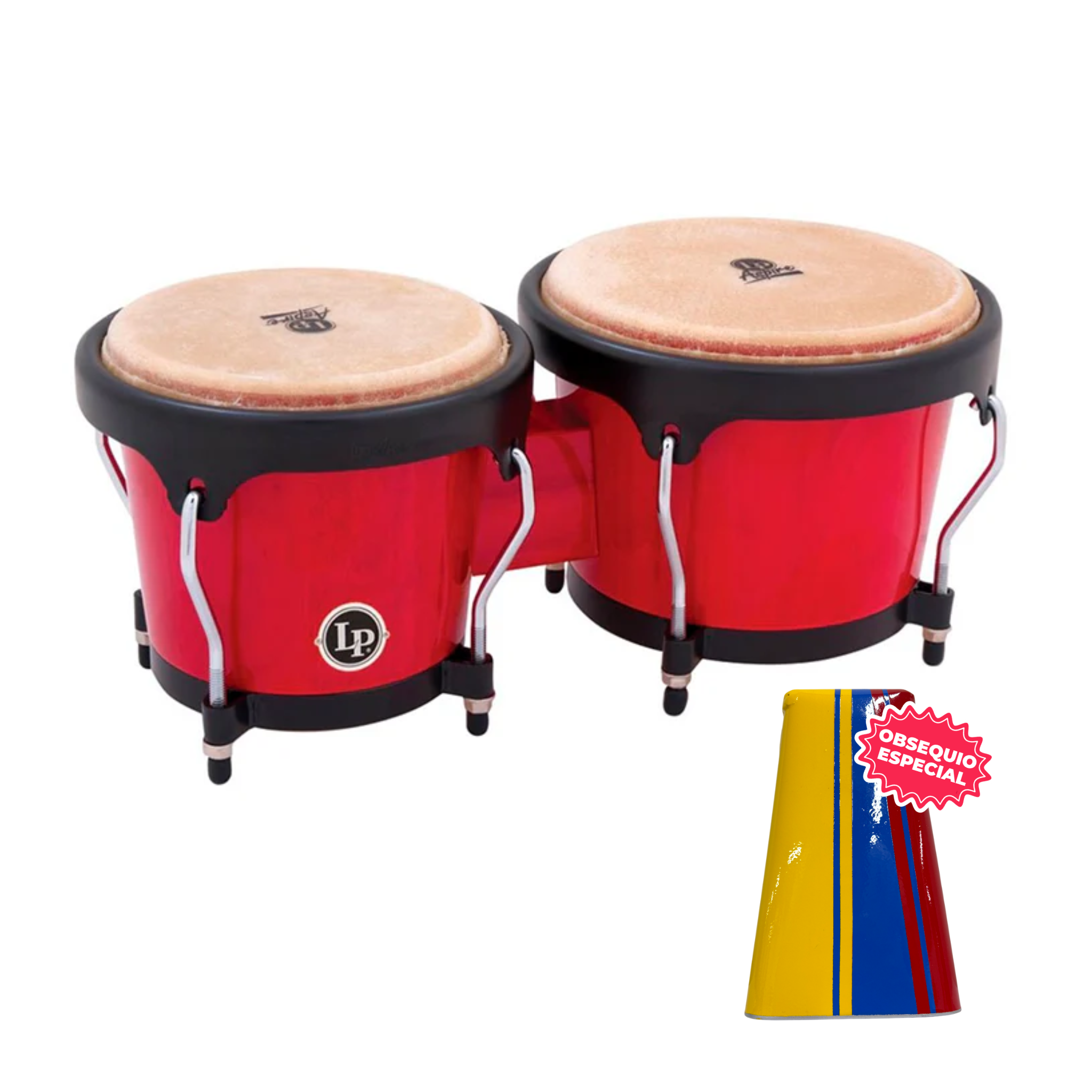 BONGO LP ASPIRE ROJO ARO SEMICOMFORT NEGRO LPA601-RW INCLUYE CAMPANA SALSERA MEDIANA