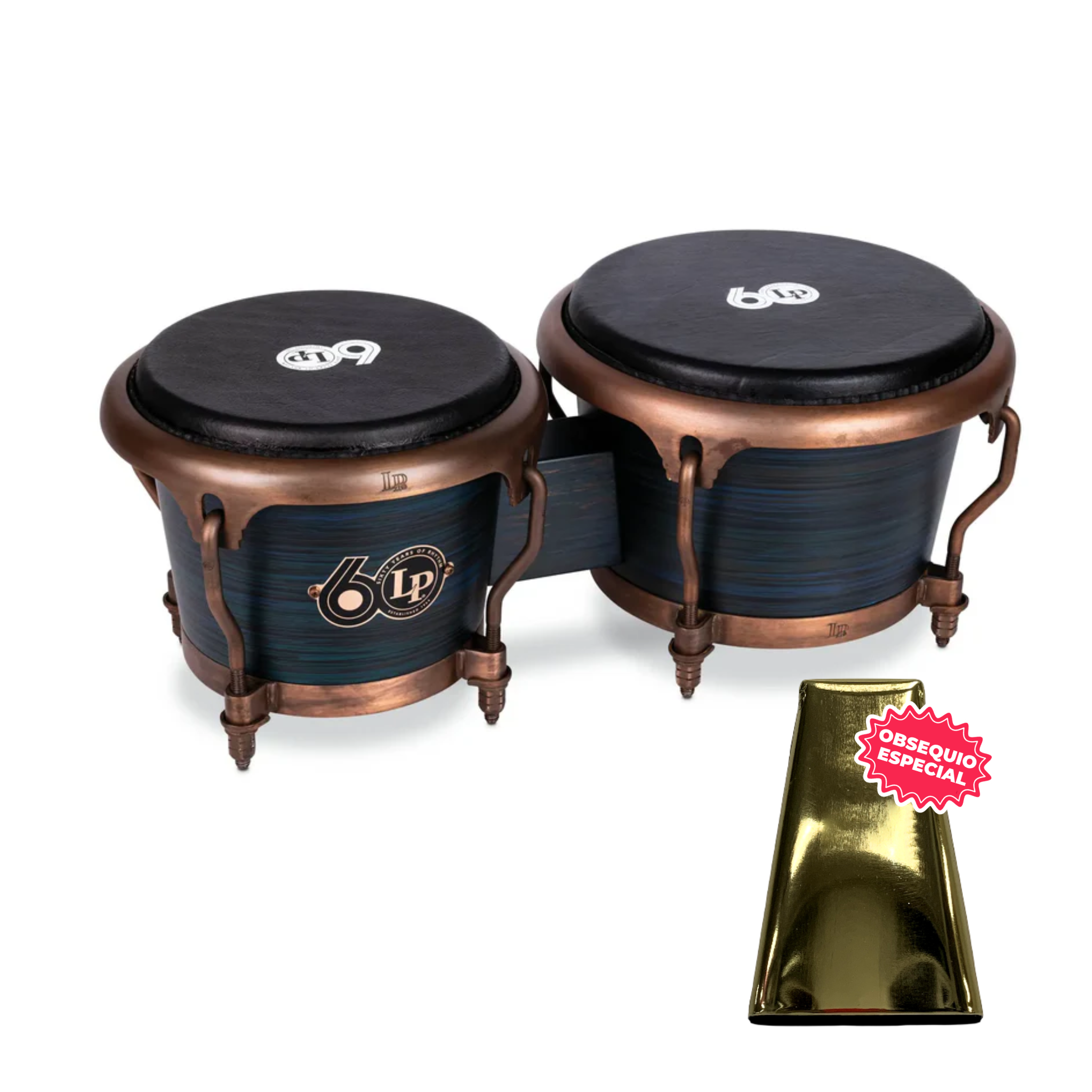 BONGO LP 60 ANIV CCII 7" 1/4-5/8 FG RUSTIC BRONCE LP200XF-60 INCLUYE CAMPANA SALSERA GRANDE