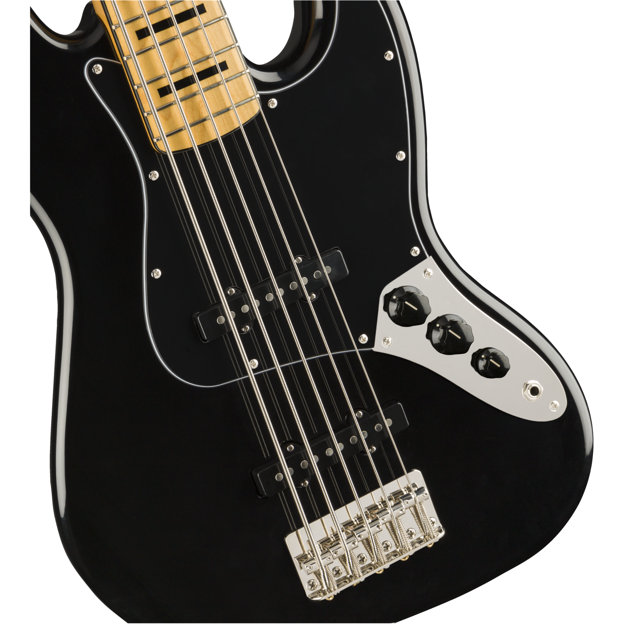 BAJO ELECTRICO SQUIER CV 70S JAZZ NEGRO MAPLE 5 CUERDAS MOD0374550506