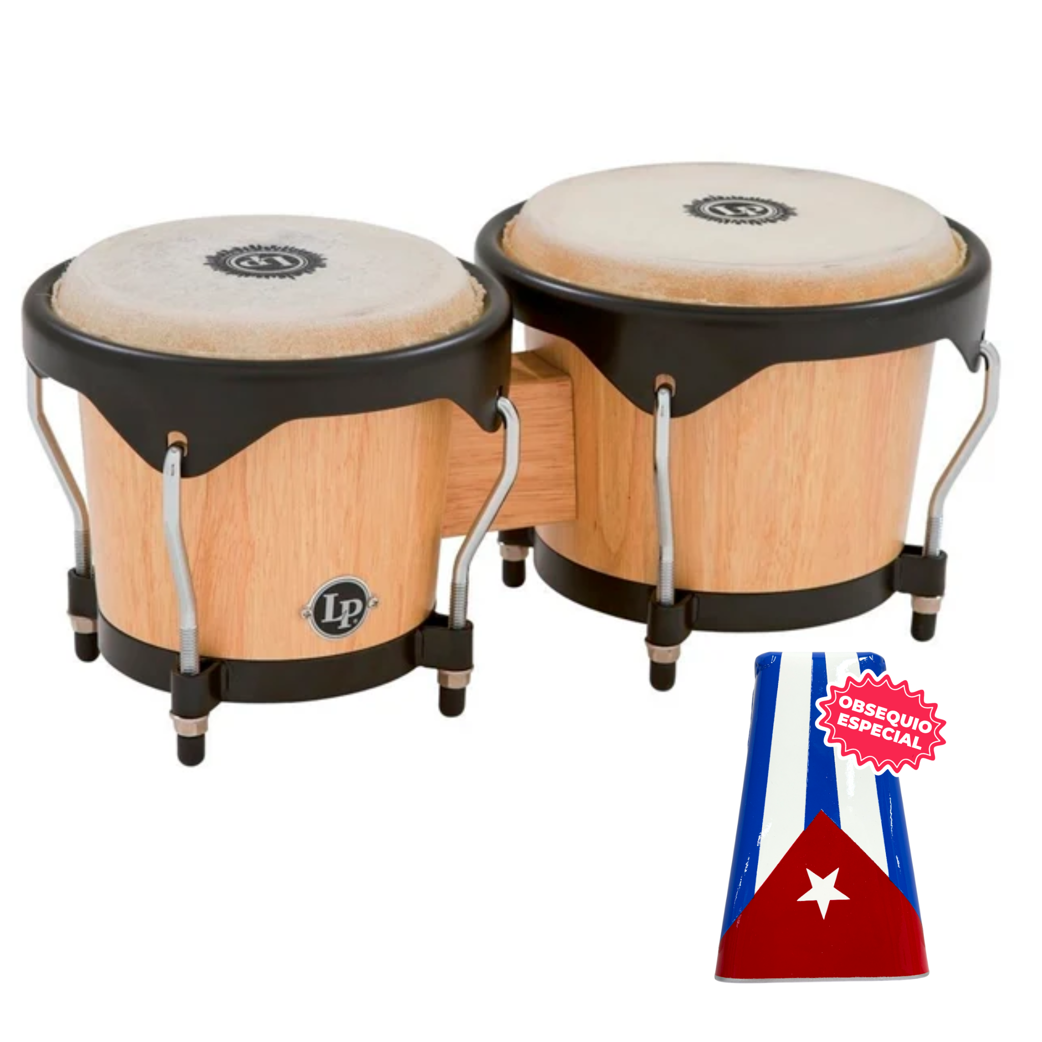 BONGO LP CITY SERIES NATURAL ARO SEMI CONFORT NEGRO LP601NY-AW INCLUYE CAMPANA SALSERA MEDIANA