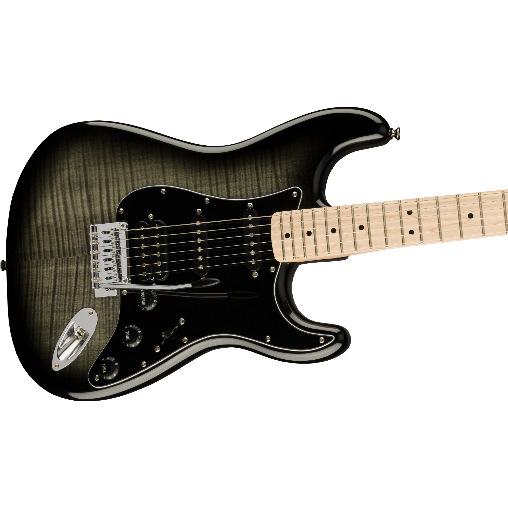 GUITARRA ELECTRICO FENDER SQUIER AFF STRATOCASTER FMT NEGRO