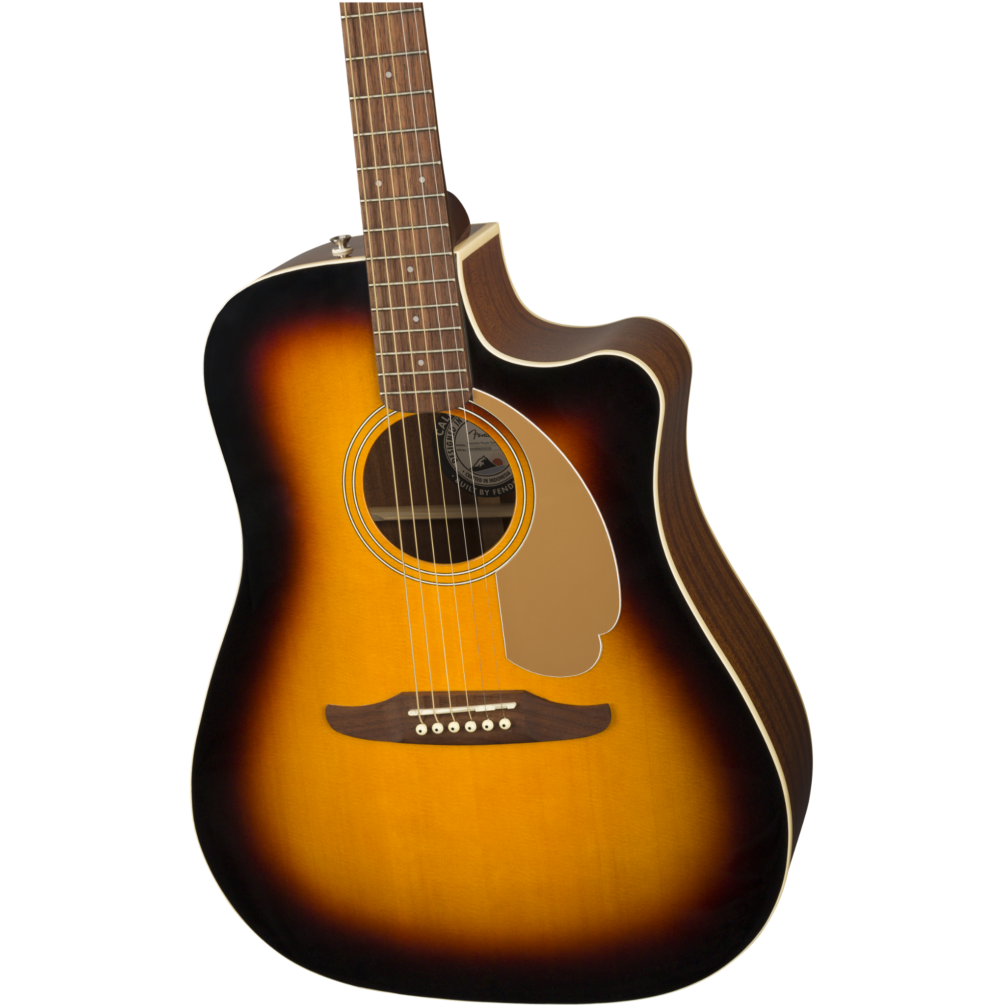 GUITARRA ELECTROACUSTICA FENDER PLR REDONDO FOLK SUNBURST MOD0970713003