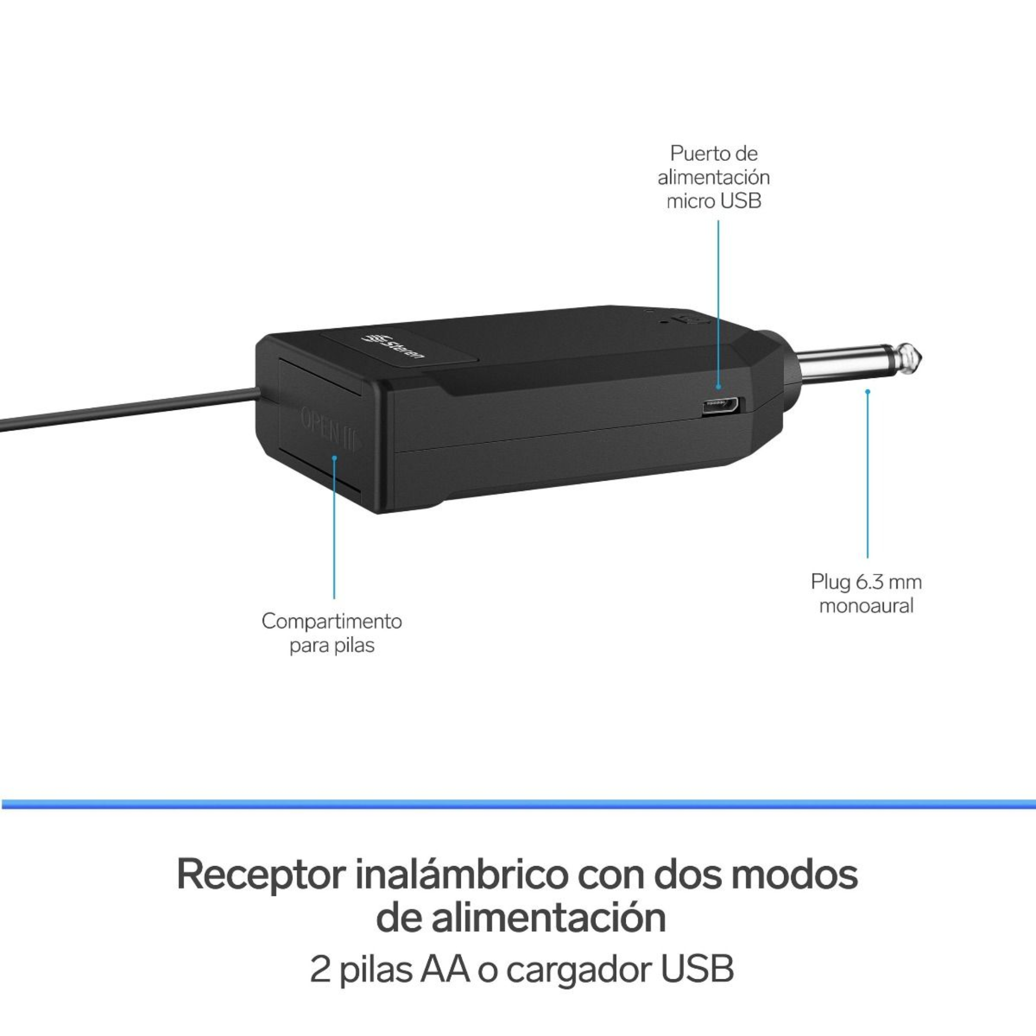 MICROFONO STEREN MIC-288 VHF DOBLE INALAMAMBRICO DE MANO