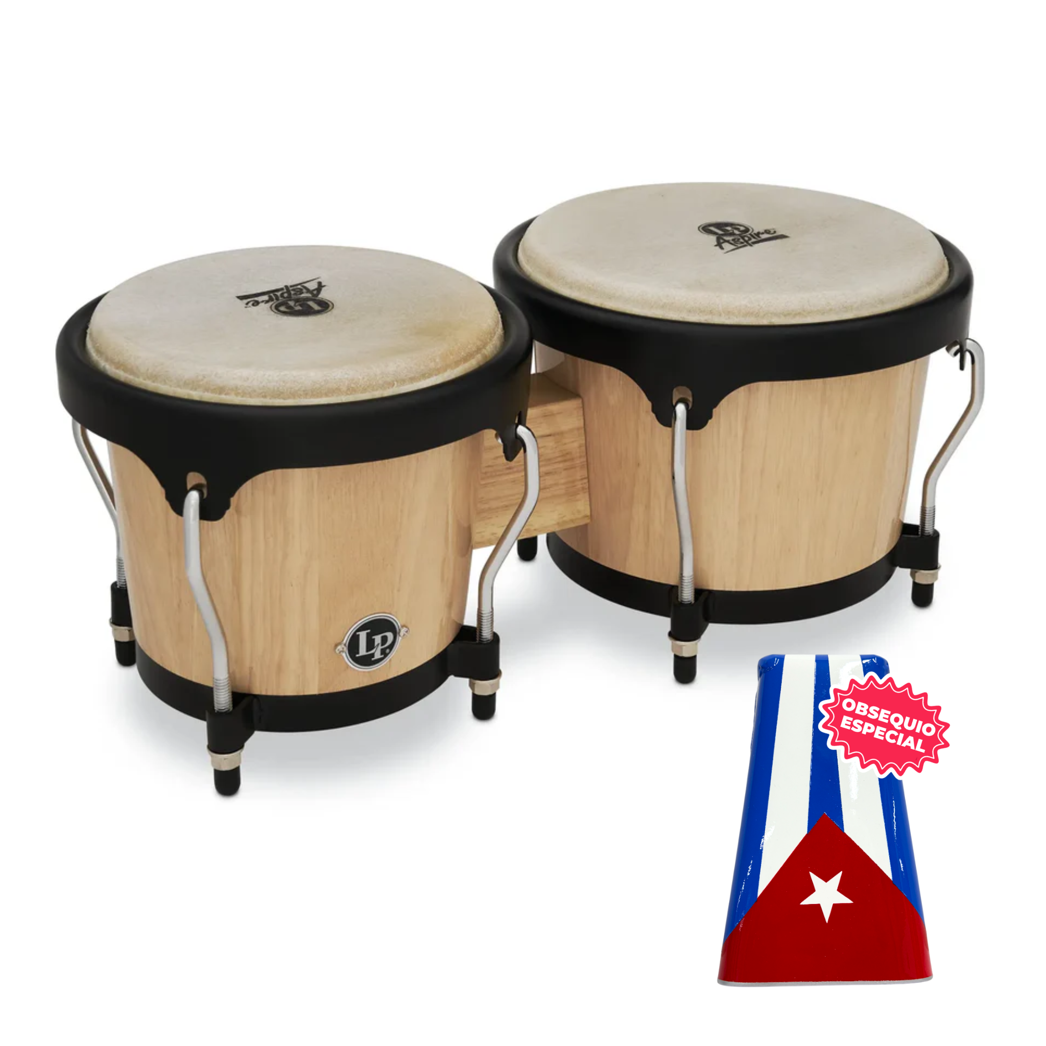 BONGO LP ASPIRE NATURAL ARO SEMICOMFORT NEGRO LPA601-AW INCLUYE CAMPANA SALSERA MEDIANA