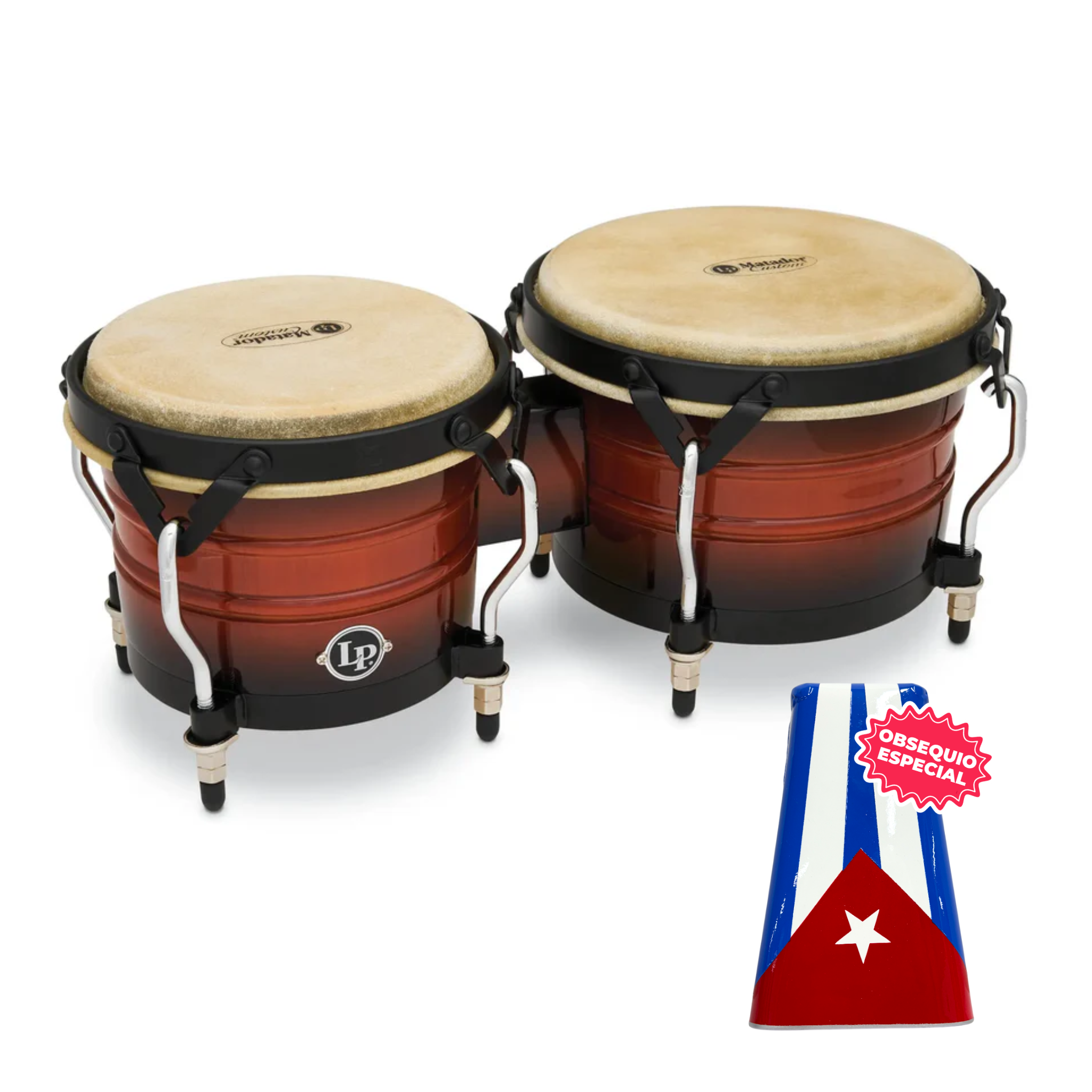BONGO LP MATADOR ROJOCREMA M301-VSB INCLUYE CAMPANA SALSERA MEDIANA