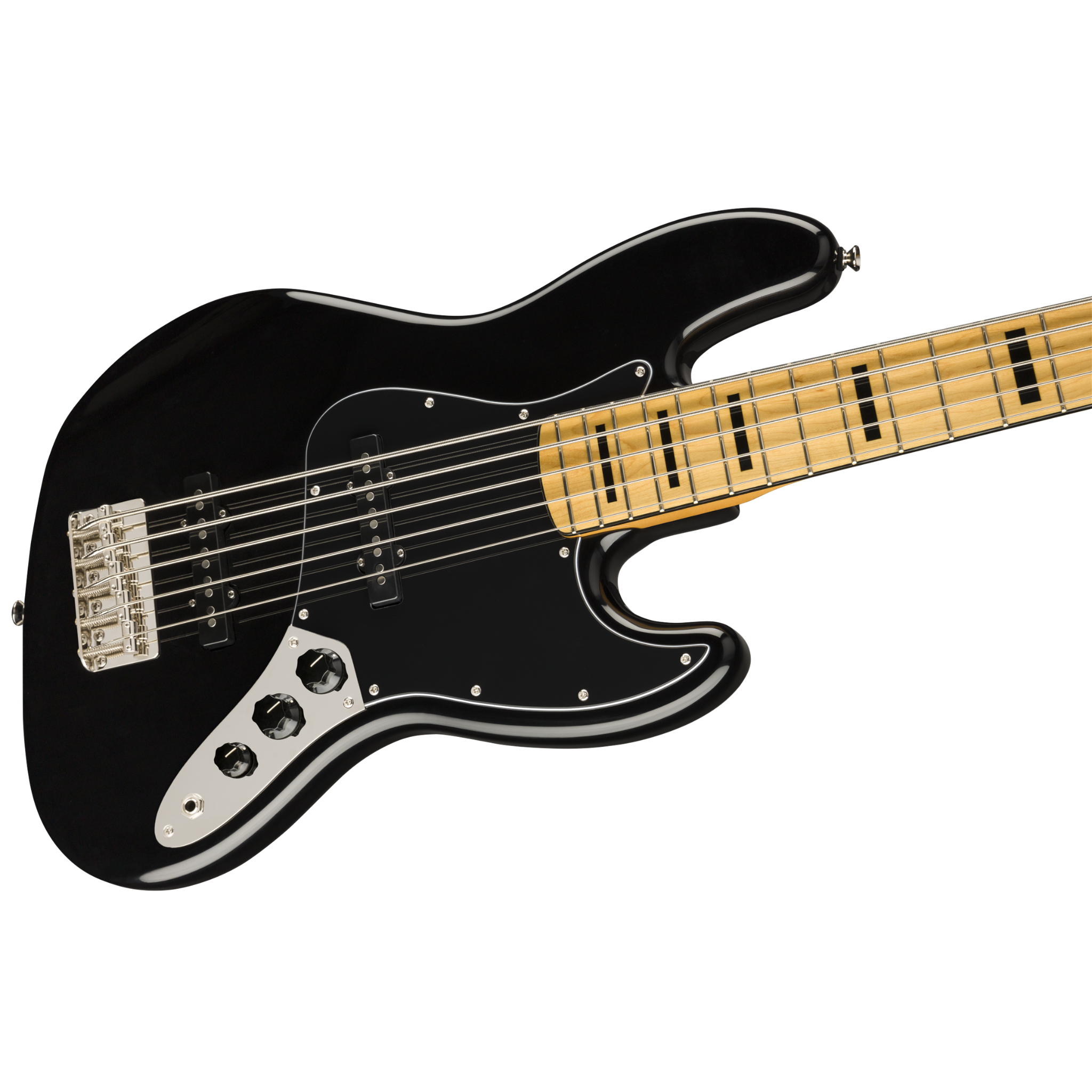 BAJO ELECTRICO SQUIER CV 70S JAZZ NEGRO MAPLE 5 CUERDAS MOD0374550506