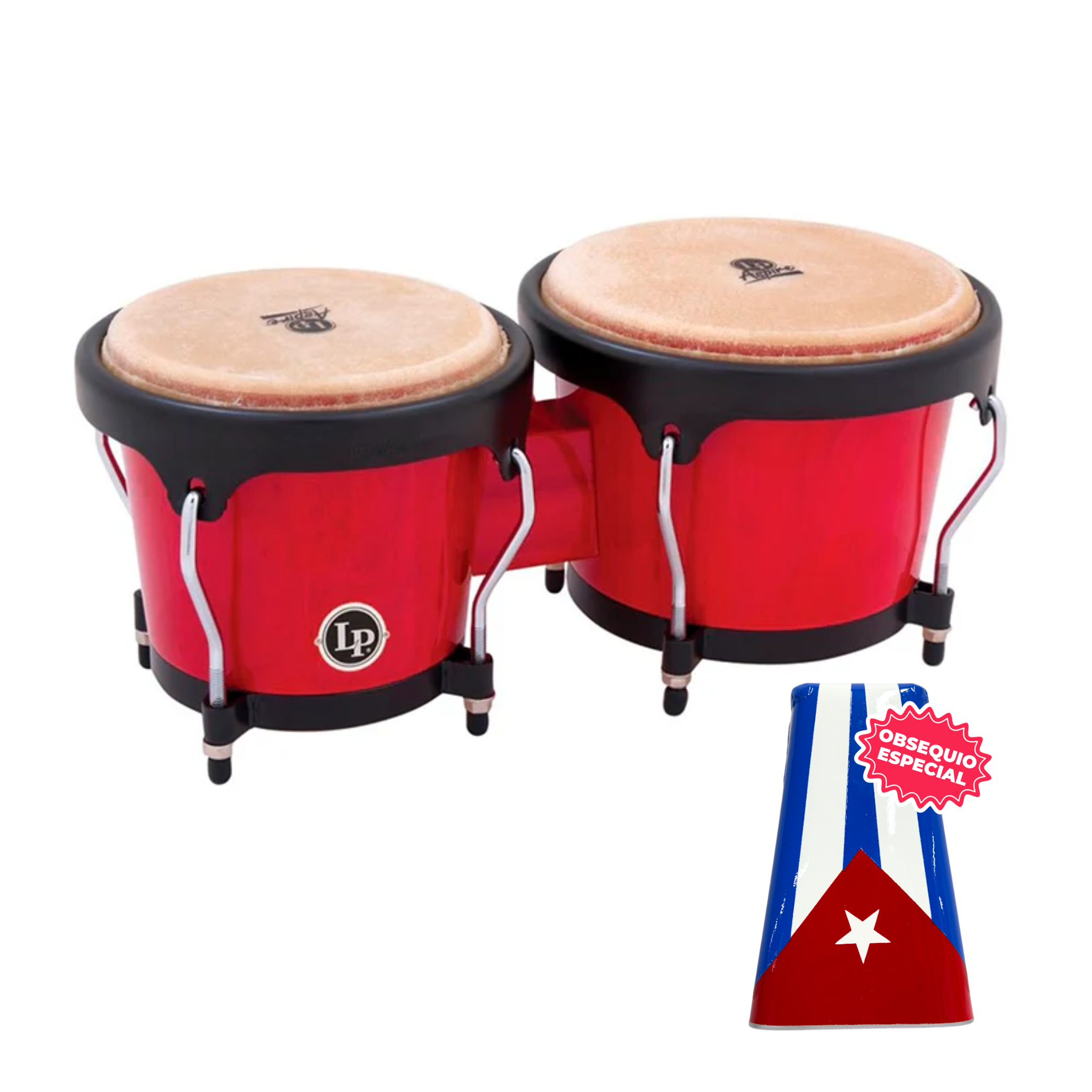 BONGO LP ASPIRE ROJO ARO SEMICOMFORT NEGRO LPA601-RW INCLUYE CAMPANA SALSERA MEDIANA