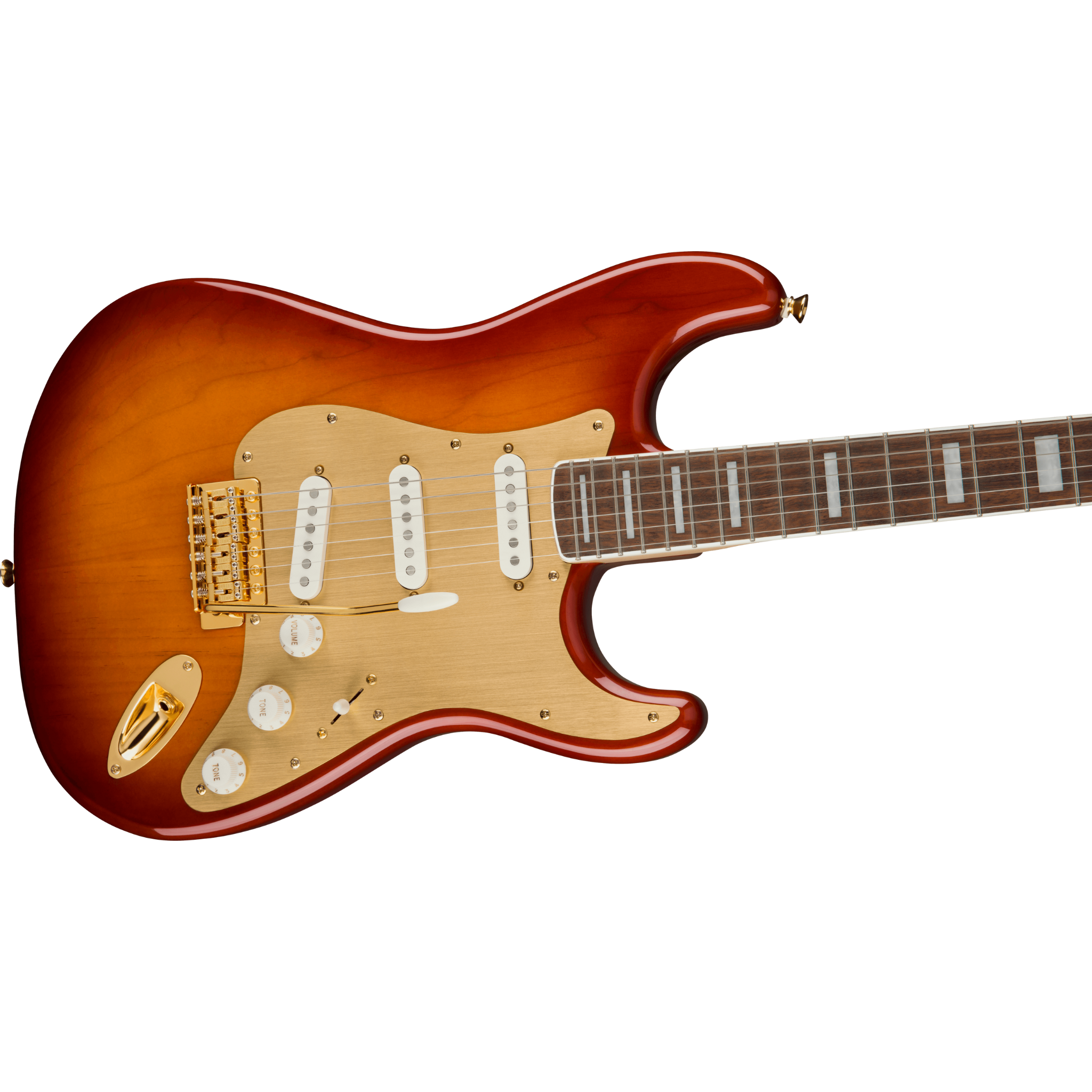 GUITARRA ELECTRICA SQUIER 40TH STRATOCASTER GOLD SUNBURST LAUREL MOD0379410547