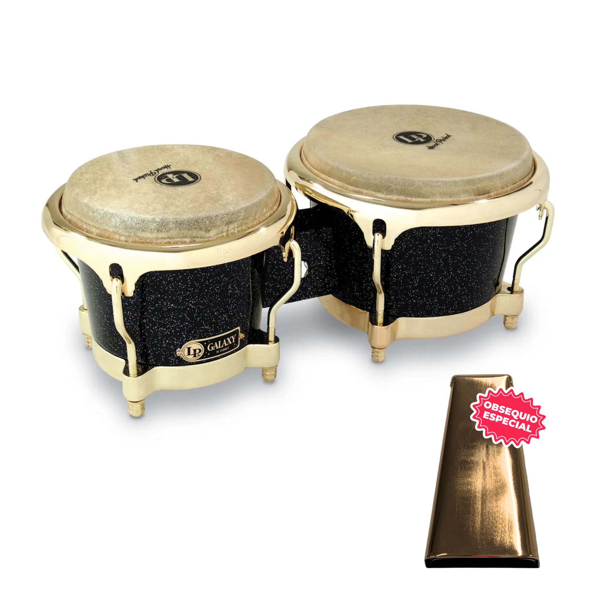 BONGO LP GALAXY NEGRO FG GD LP794X INCLUYE CAMPANA SALSERA GRANDE