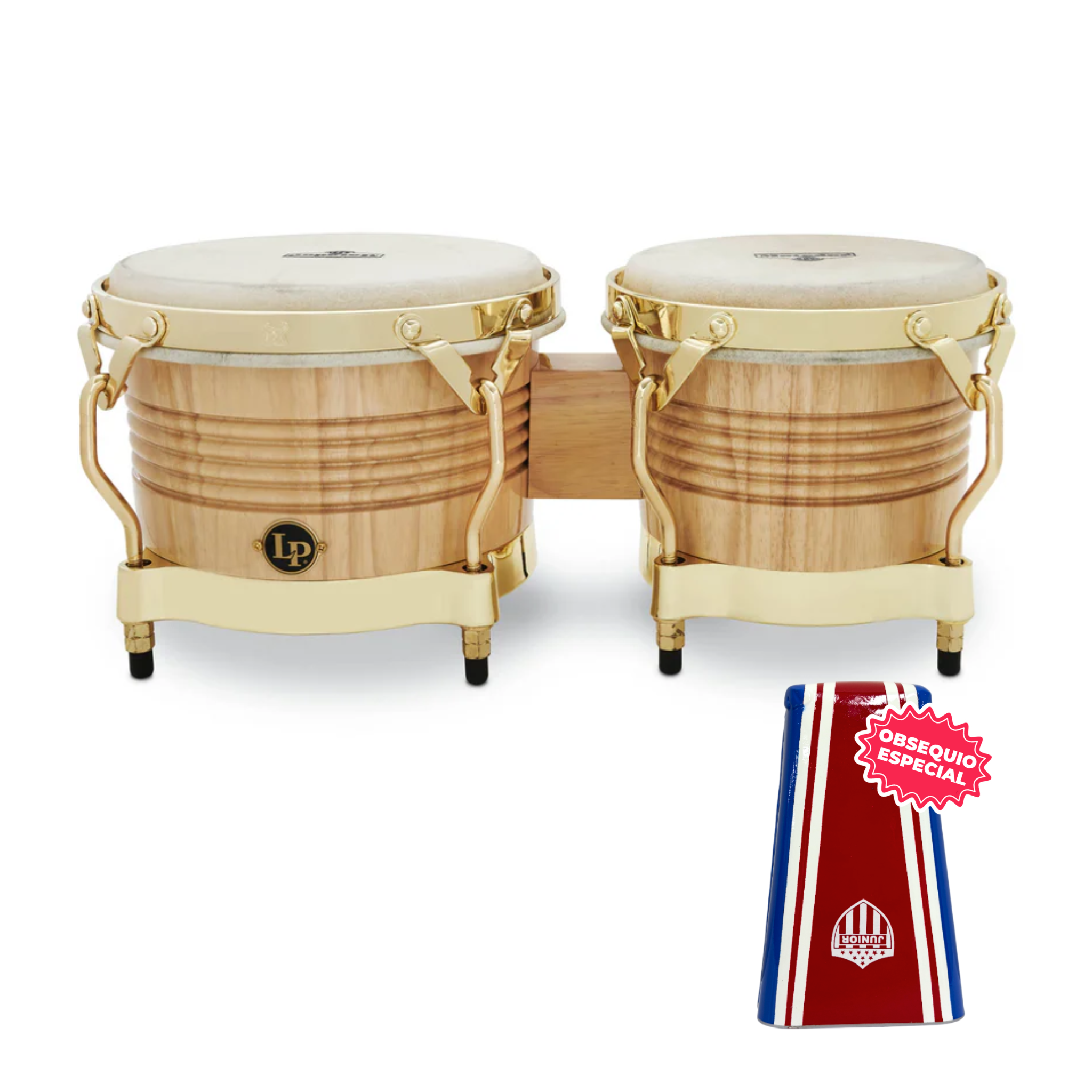 BONGOE LP MATADOR NATURAL LPM201-AW INCLUYE CAMPANA SALSERA GRANDE