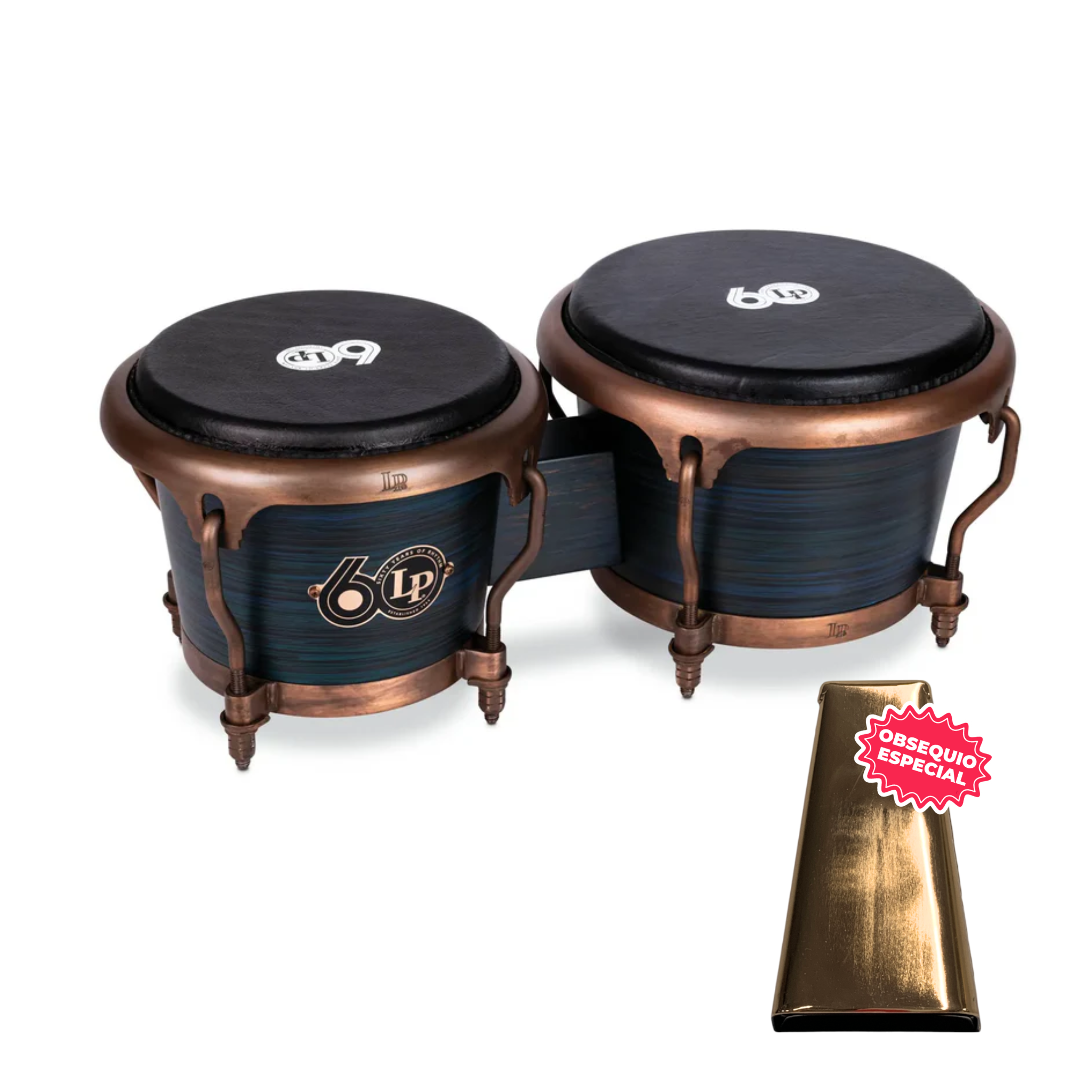 BONGO LP 60 ANIV CCII 7" 1/4-5/8 FG RUSTIC BRONCE LP200XF-60 INCLUYE CAMPANA SALSERA GRANDE