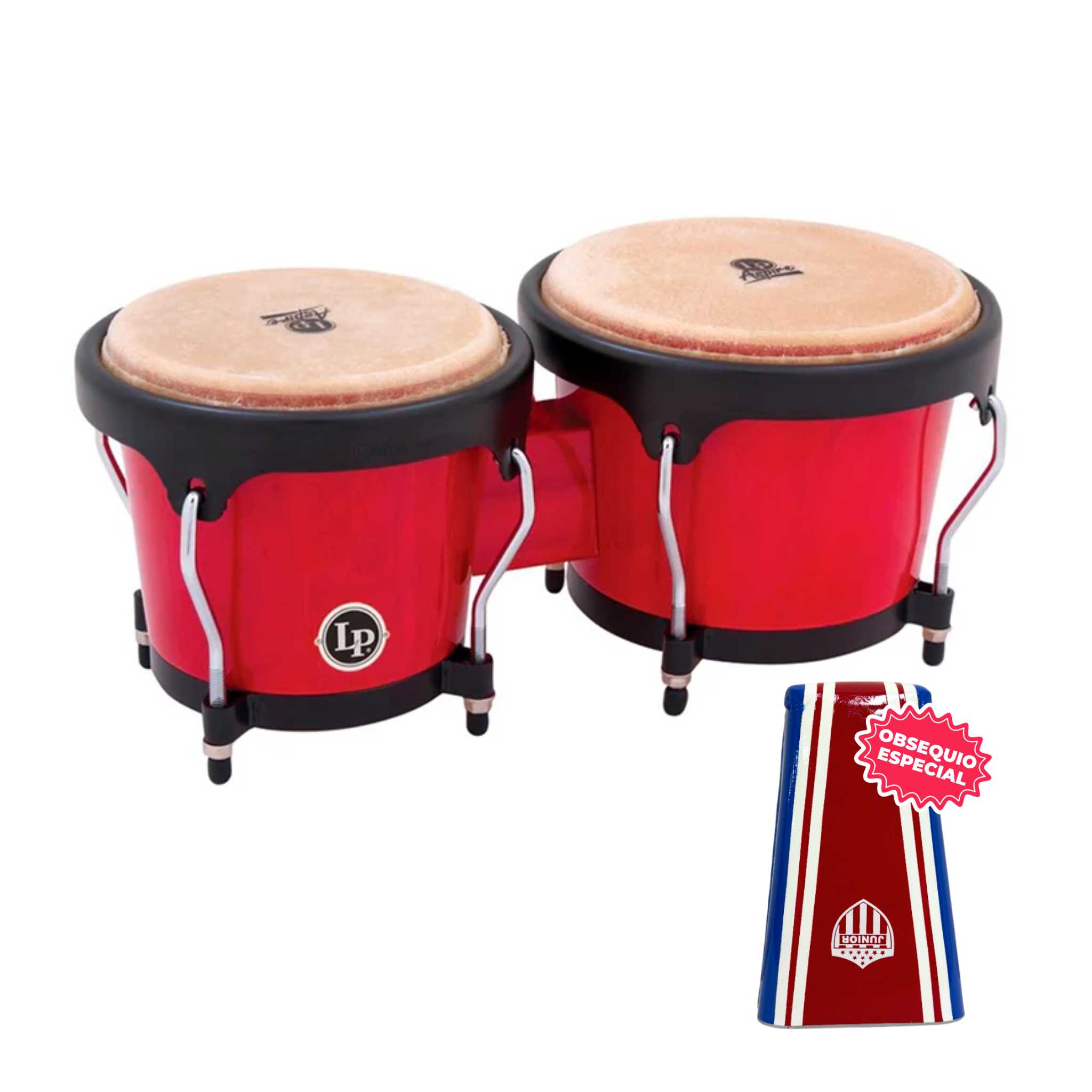 BONGO LP ASPIRE ROJO ARO SEMICOMFORT NEGRO LPA601-RW INCLUYE CAMPANA SALSERA MEDIANA