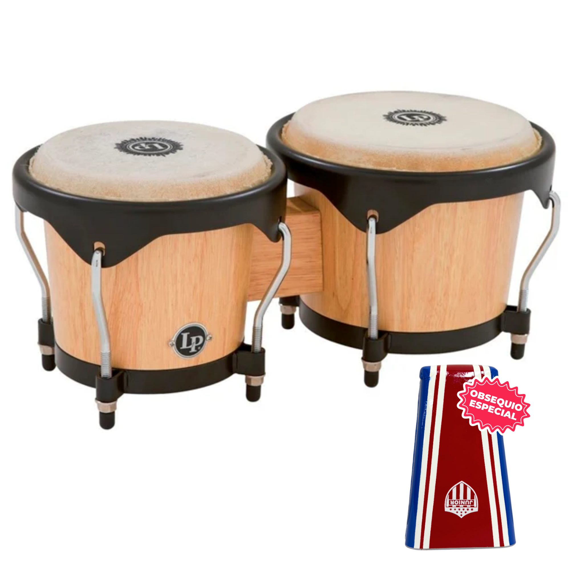 BONGO LP CITY SERIES NATURAL ARO SEMI CONFORT NEGRO LP601NY-AW INCLUYE CAMPANA SALSERA MEDIANA
