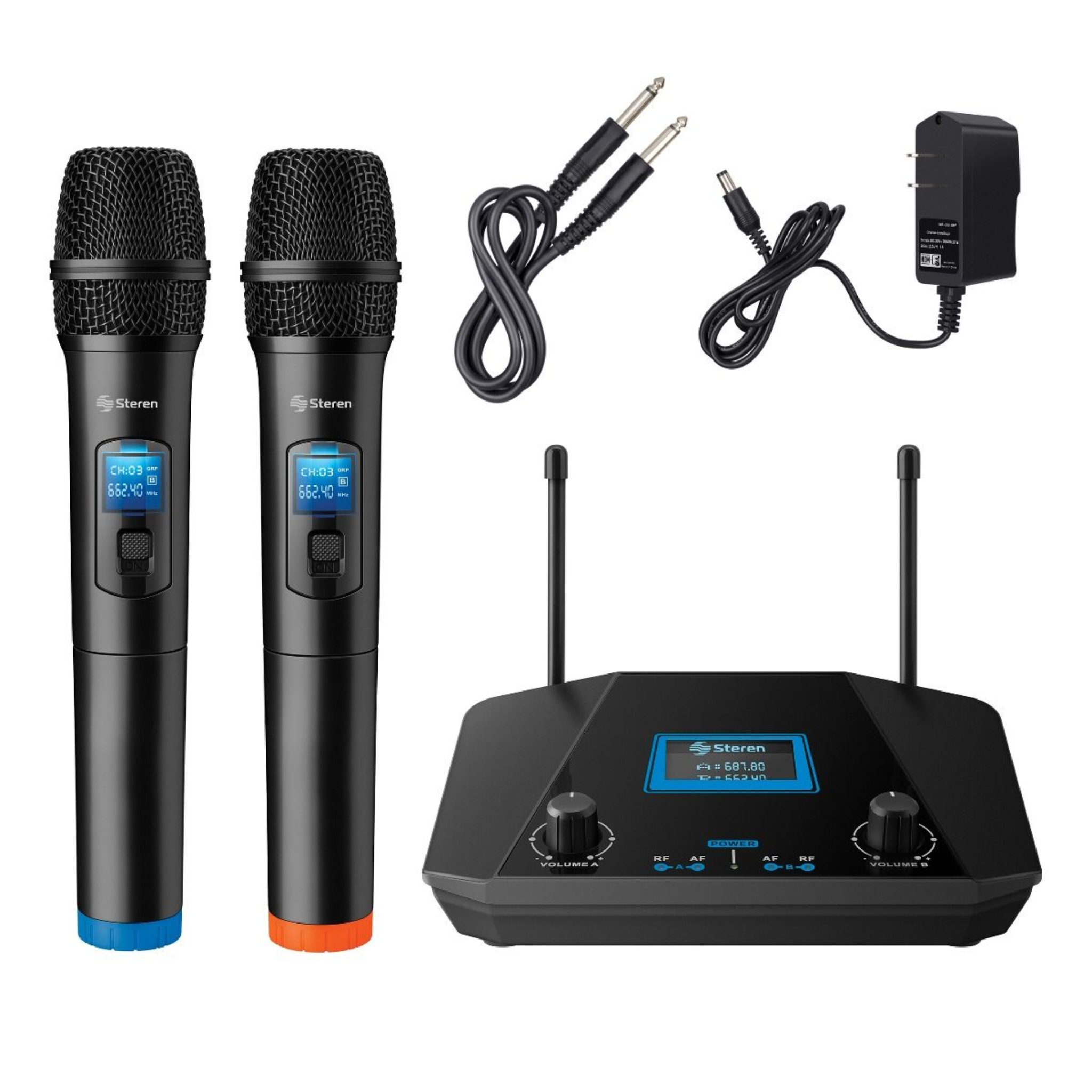 MICROFONO STEREN WR-809 UHF DOBLE INALAMBEICO DE MANO