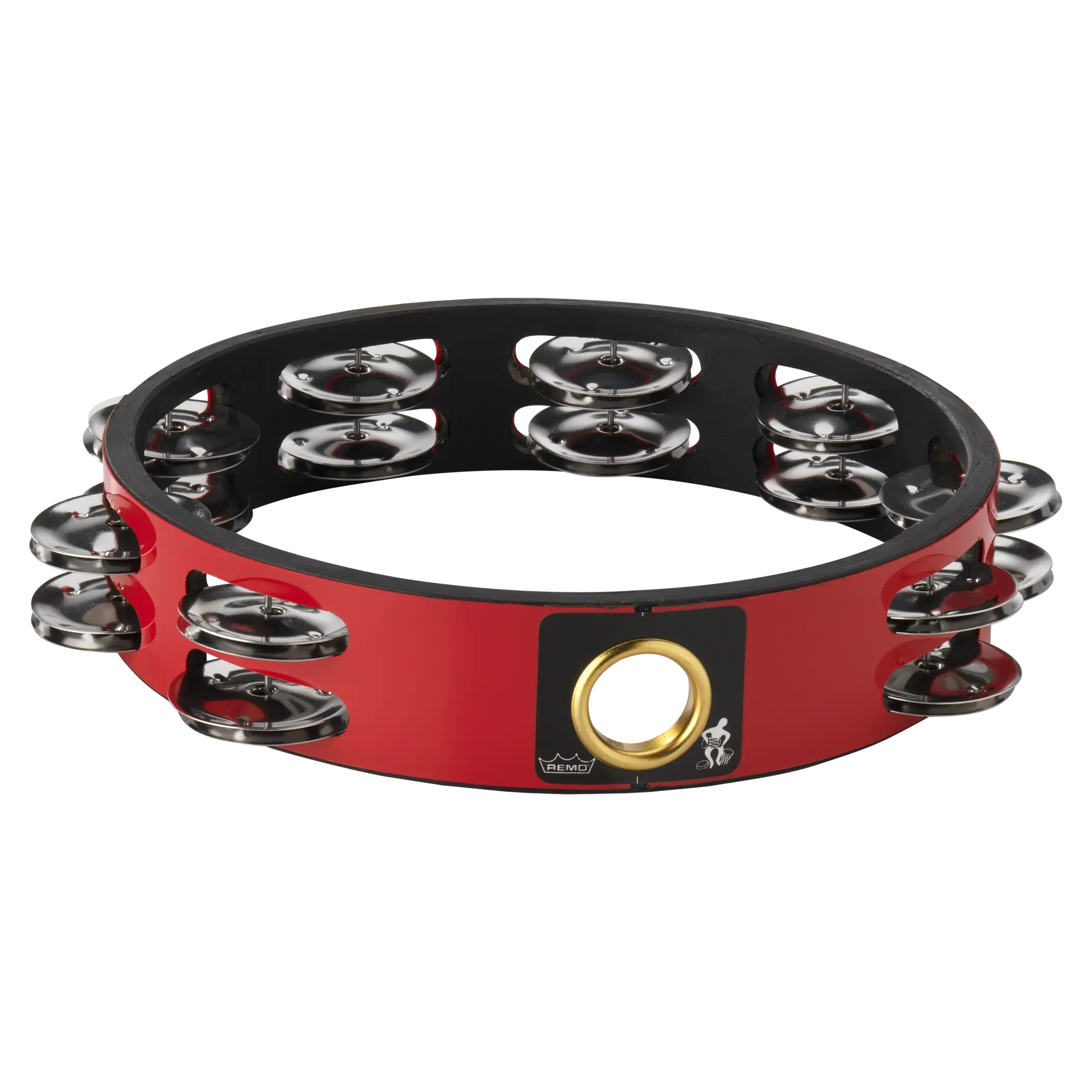 PANDERETA REMO 8" DOBLE COLOR ROJO