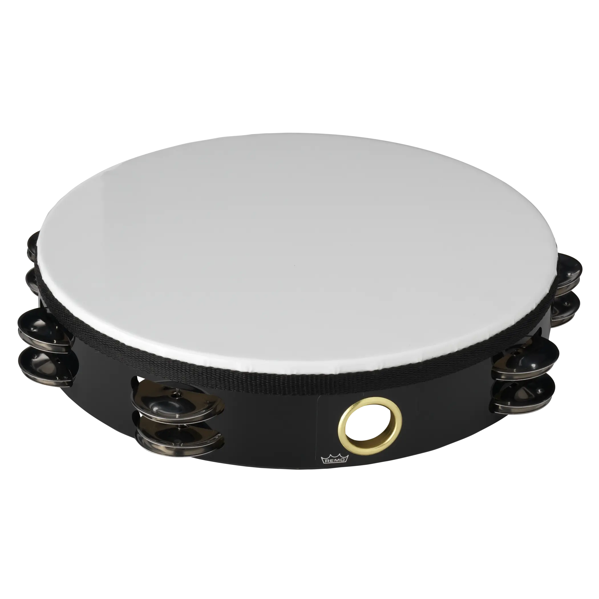 PANDERETA REMO 10" DOBLE COLOR NEGRO CON PARCHE