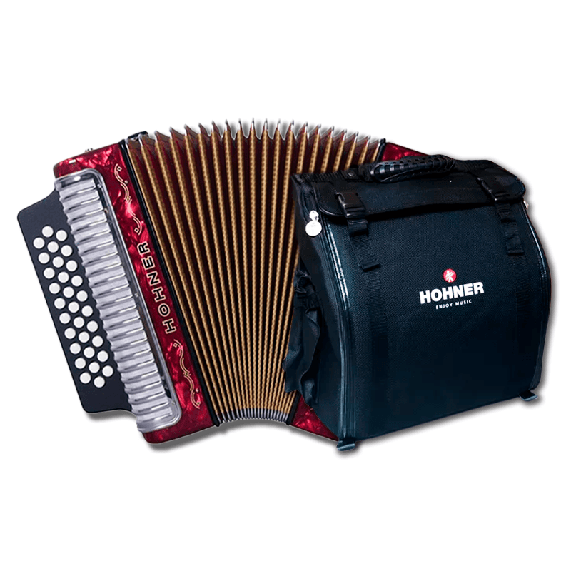 ACORDEÓN HOHNER III CORONA BESAS ROJO A5763S