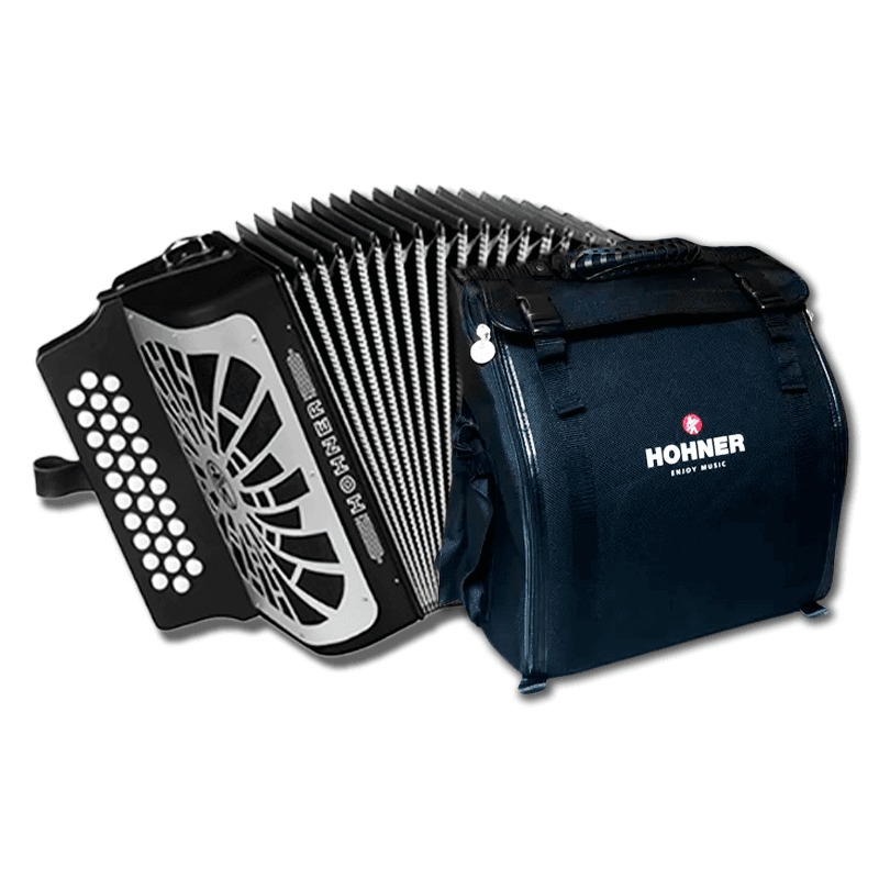 ACORDEÓN HOHNER REY VALLENATO ADG NEGRO A4902S