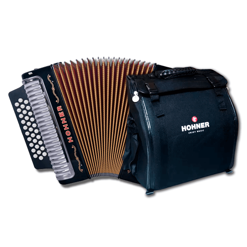 ACORDEÓN HOHNER III CORONA BESAS NEGRO