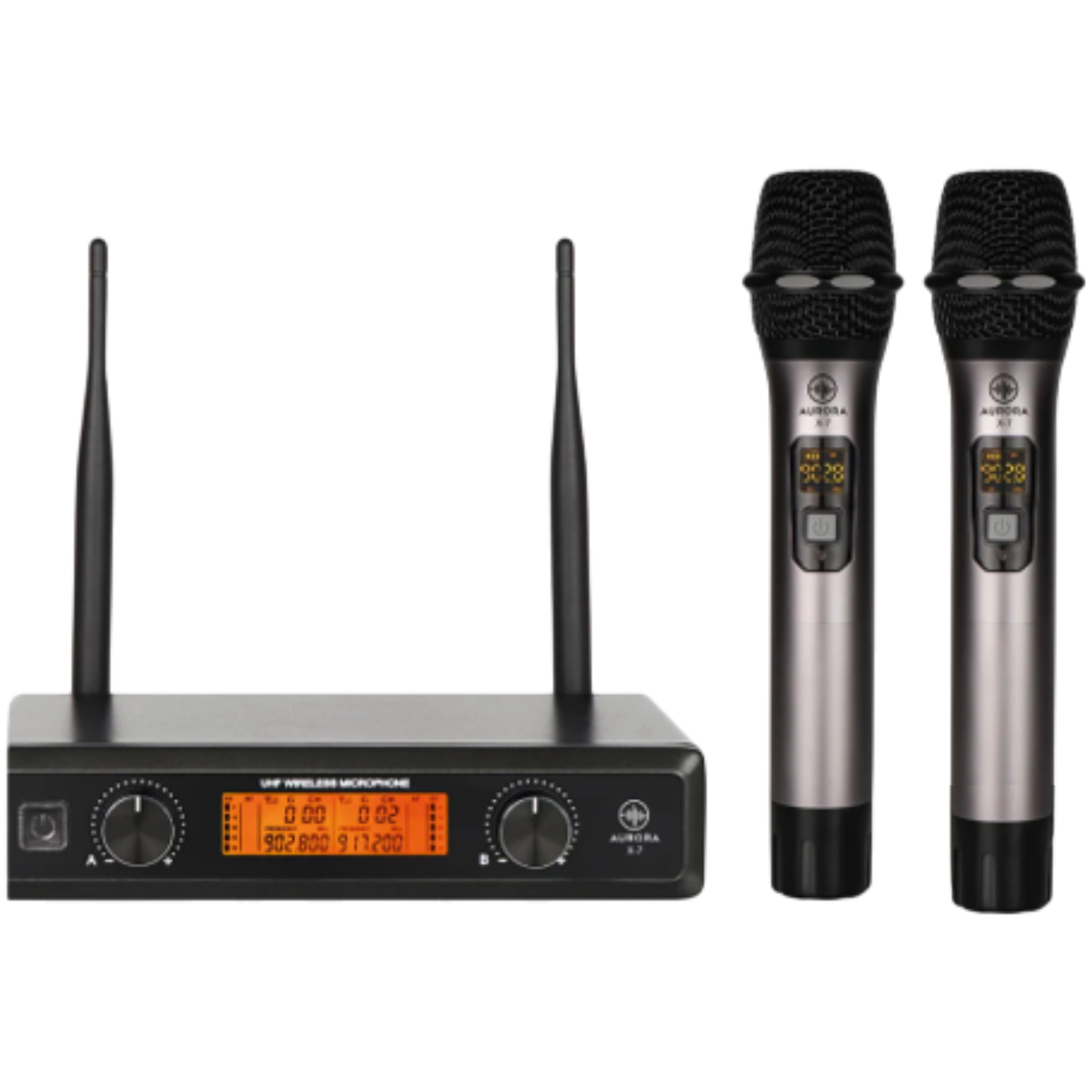 MICROFONO AURORA X-7 DUAL MANO INALAMBRICO