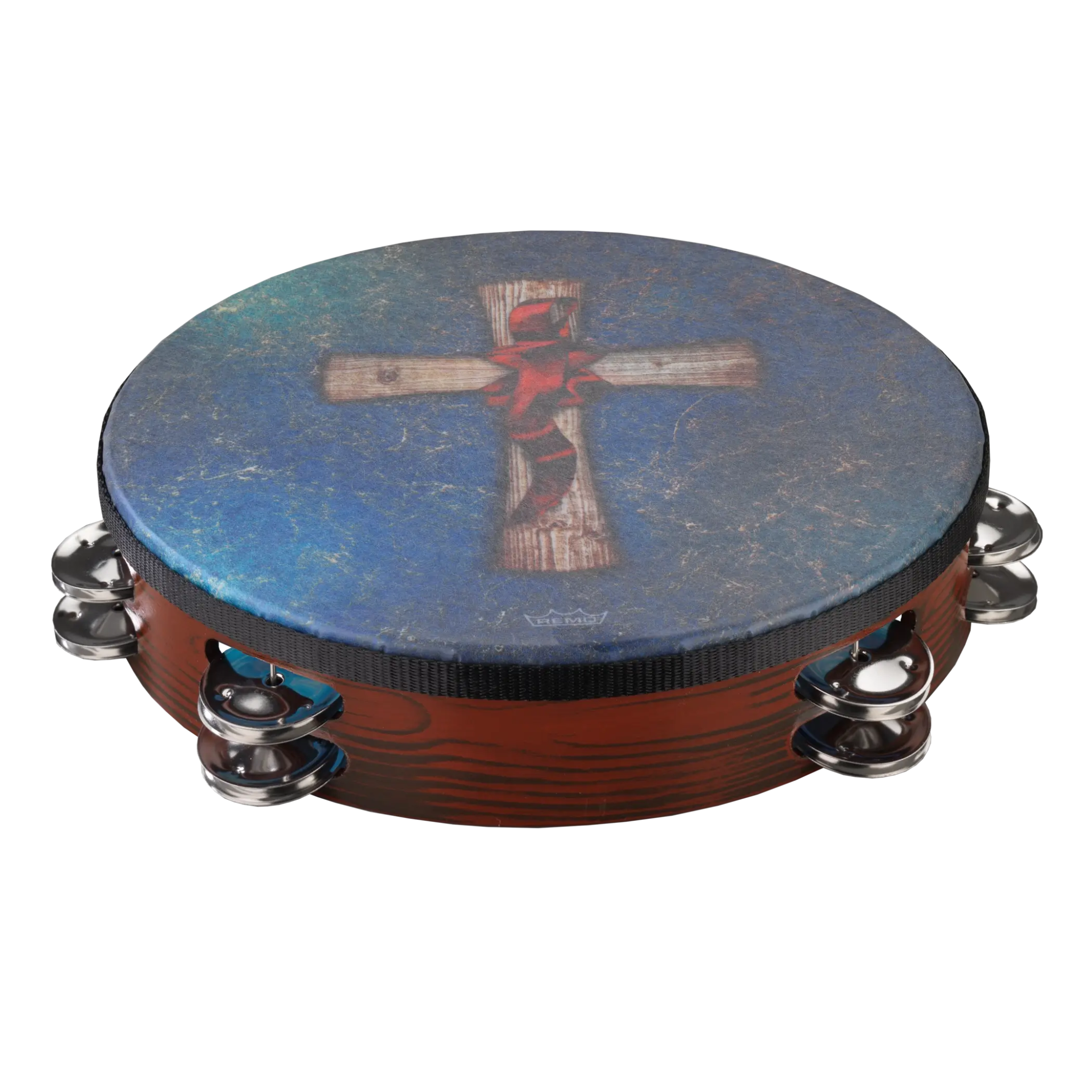 PANDERO AZUL CRUZ RELIGIOSA REMO 10 TA-3010-81-SD050