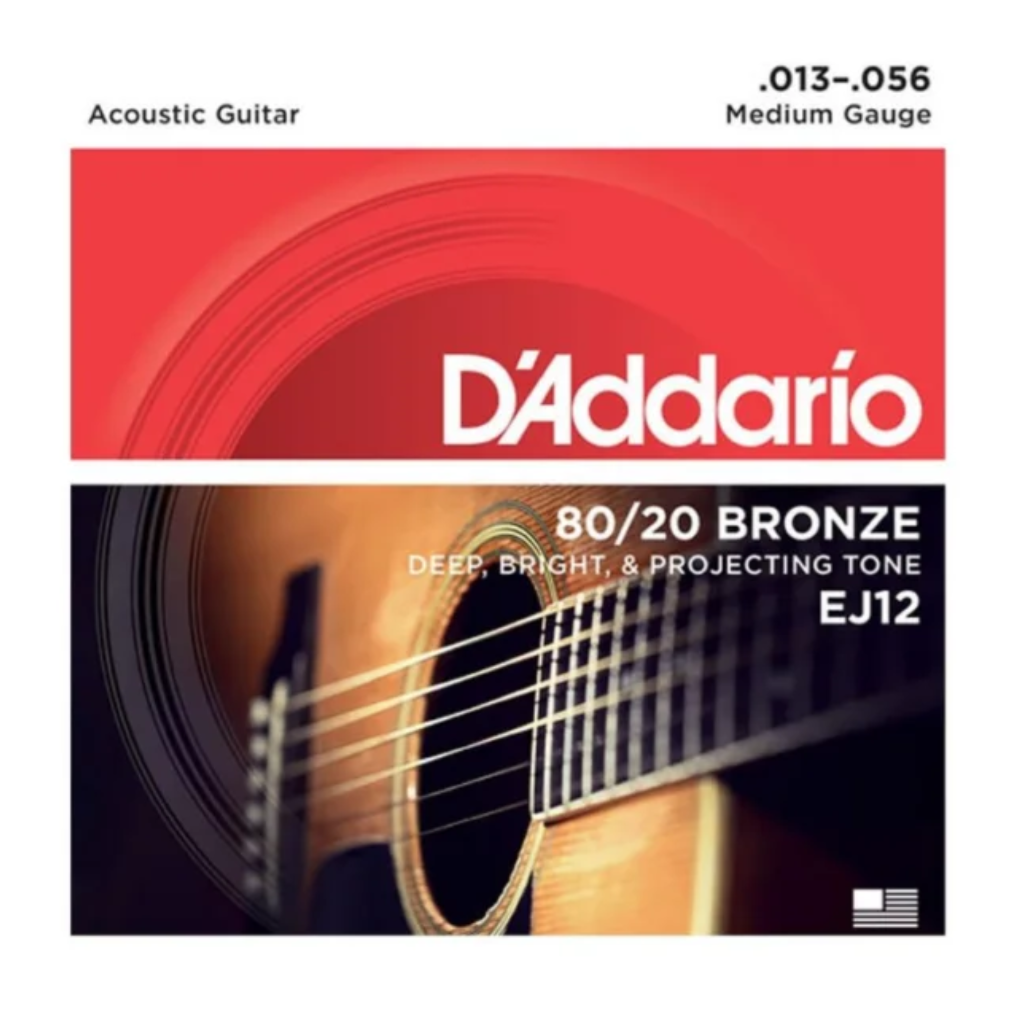 CUERDAS D"ADDARIO EJ12 BRONCE 13-56 M PARA GUITARRA ACUSTICA