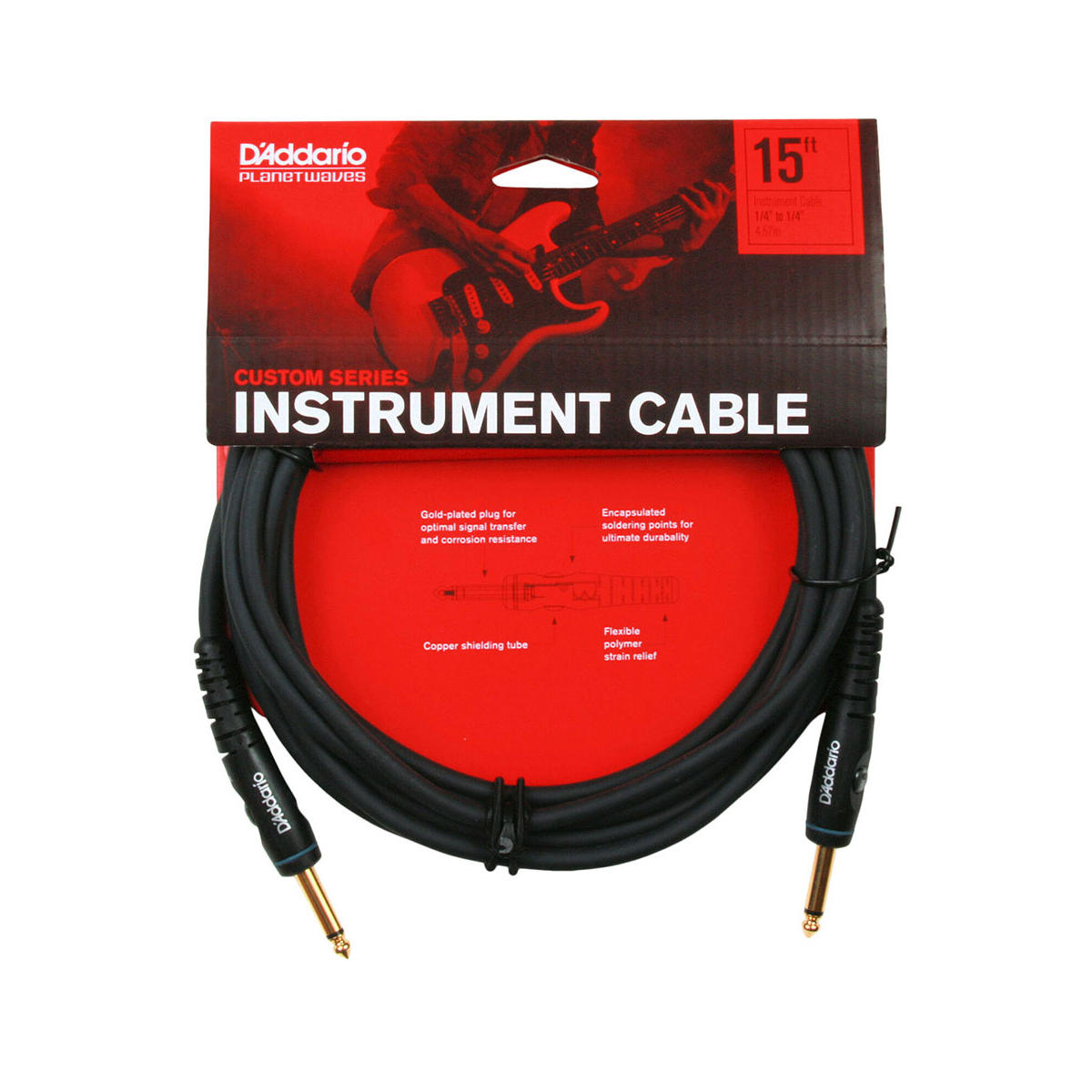 CABLE LINEA D"ADDARIO CUSTOM 4.5 MTS NEG
