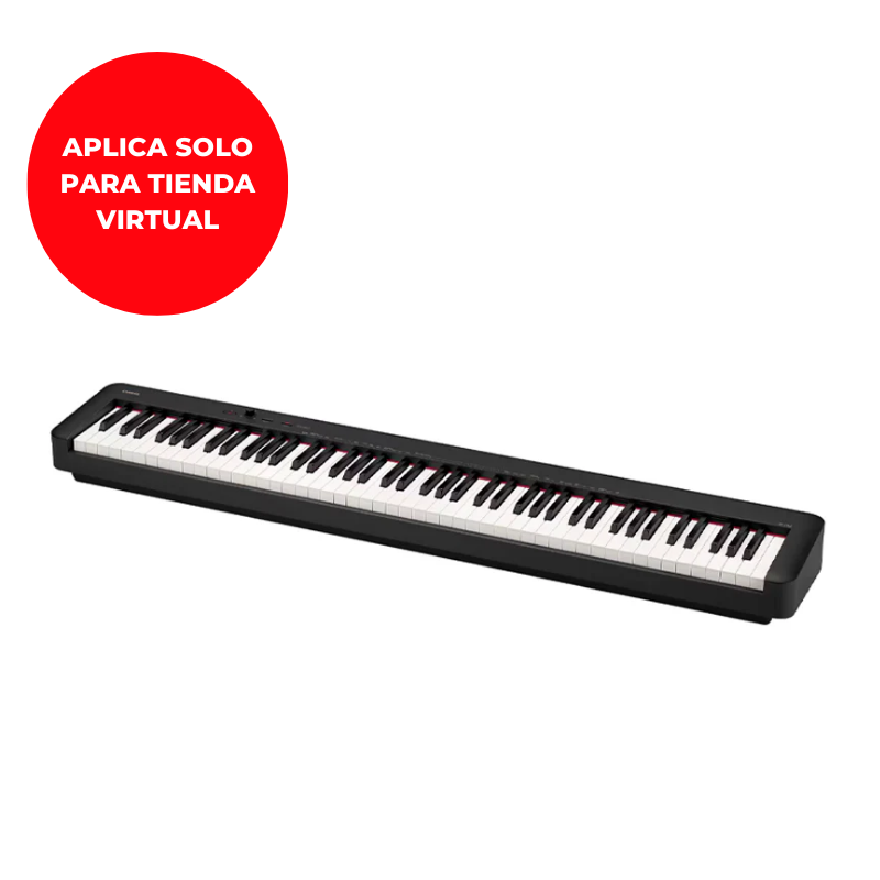PIANO CASIO CDP-S160 EN COLOR NEGRO INCLUYE ADAPTADOR