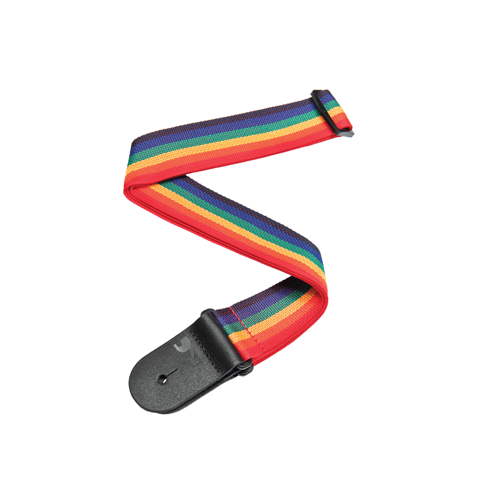 CORREA D"ADDARIO POLIPROPILENO 50 MM ARCOIRIS PARA GUITARRA