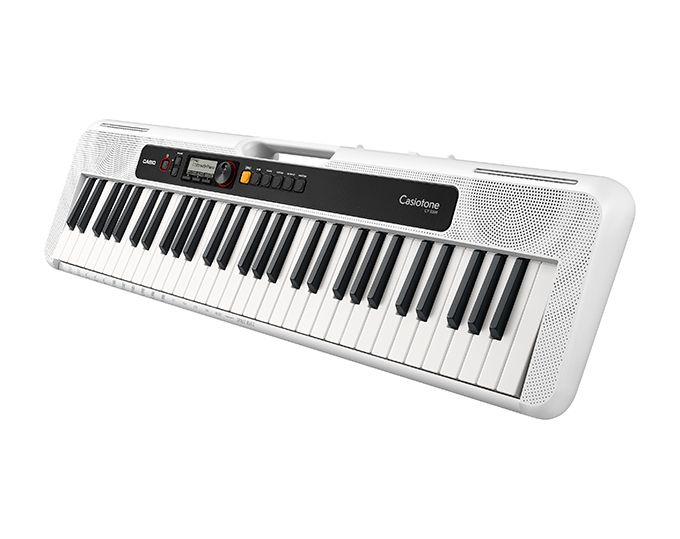 TECLADO CASIO CT-S200 CASIOTONE COLOR BLANCO  INCLUYE ADAPTADOR DE CORRIENTE RECIBE GRATIS STAND PIANO AUDIOKING AKZ003 NEGRO