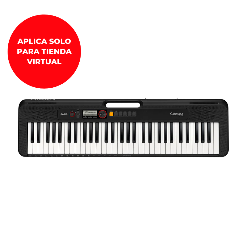 TECLADO CASIO CT-S200 CASIOTONE COLOR NEGRO  INCLUYE ADAPTADOR DE CORRIENTE