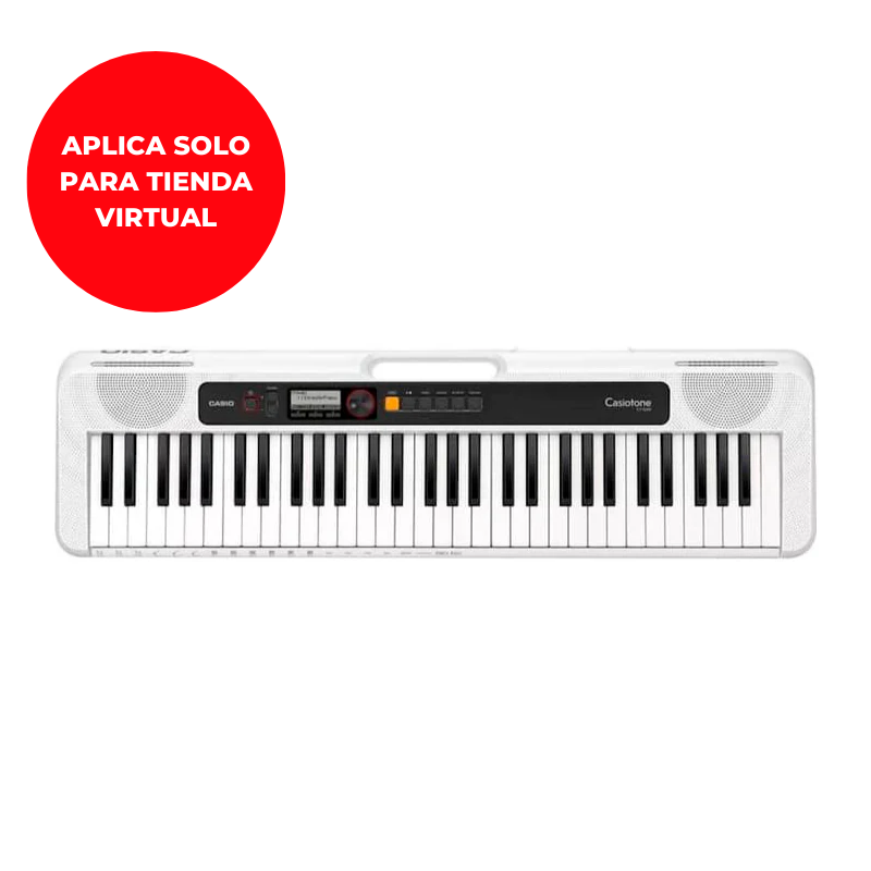 TECLADO CASIO CT-S200 CASIOTONE COLOR BLANCO  INCLUYE ADAPTADOR DE CORRIENTE