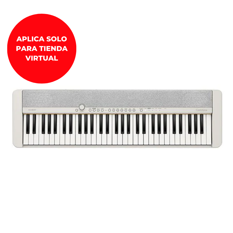 TECLADO CASIOTONE CT-S1 COLOR BLANCO INCLUYE ADAPTADOR