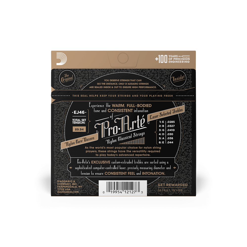 CUERDAS D"ADDARIO EJ46 NAYLON PARA GUITARRA CLÁSICA