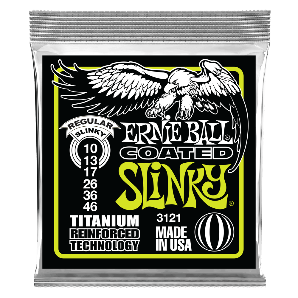 CUERDAS ERNIE BALL REGULAR SLINKY P03121 TITANIUM PARA GUITARRA ELECTRICA CALIBRE 10-46