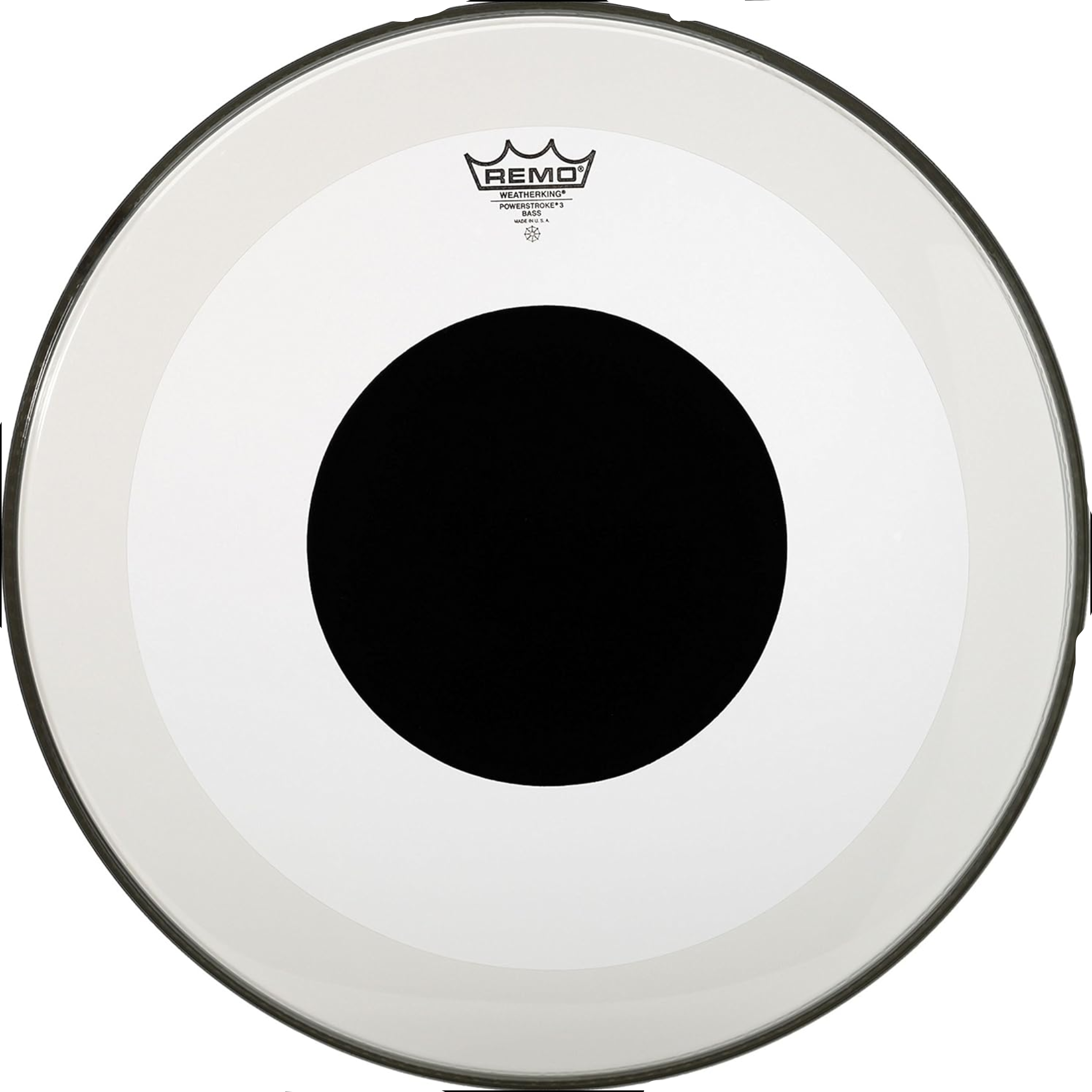 PARCHE BATERIA REMO POWER 22" TRANSP PUN P3-1322-10