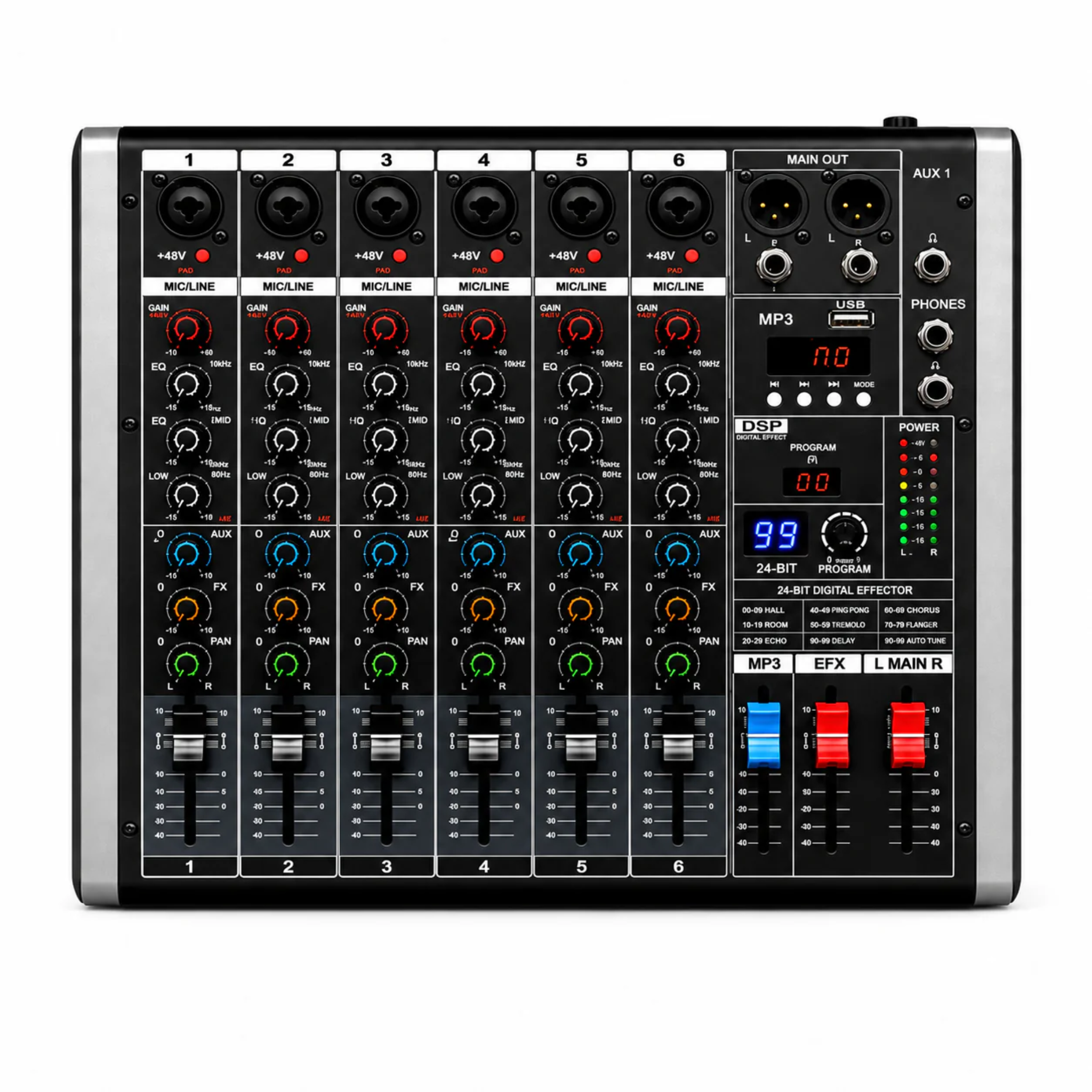 MIXER AURORA AVX V6 ANALOGA CON EFECTOS