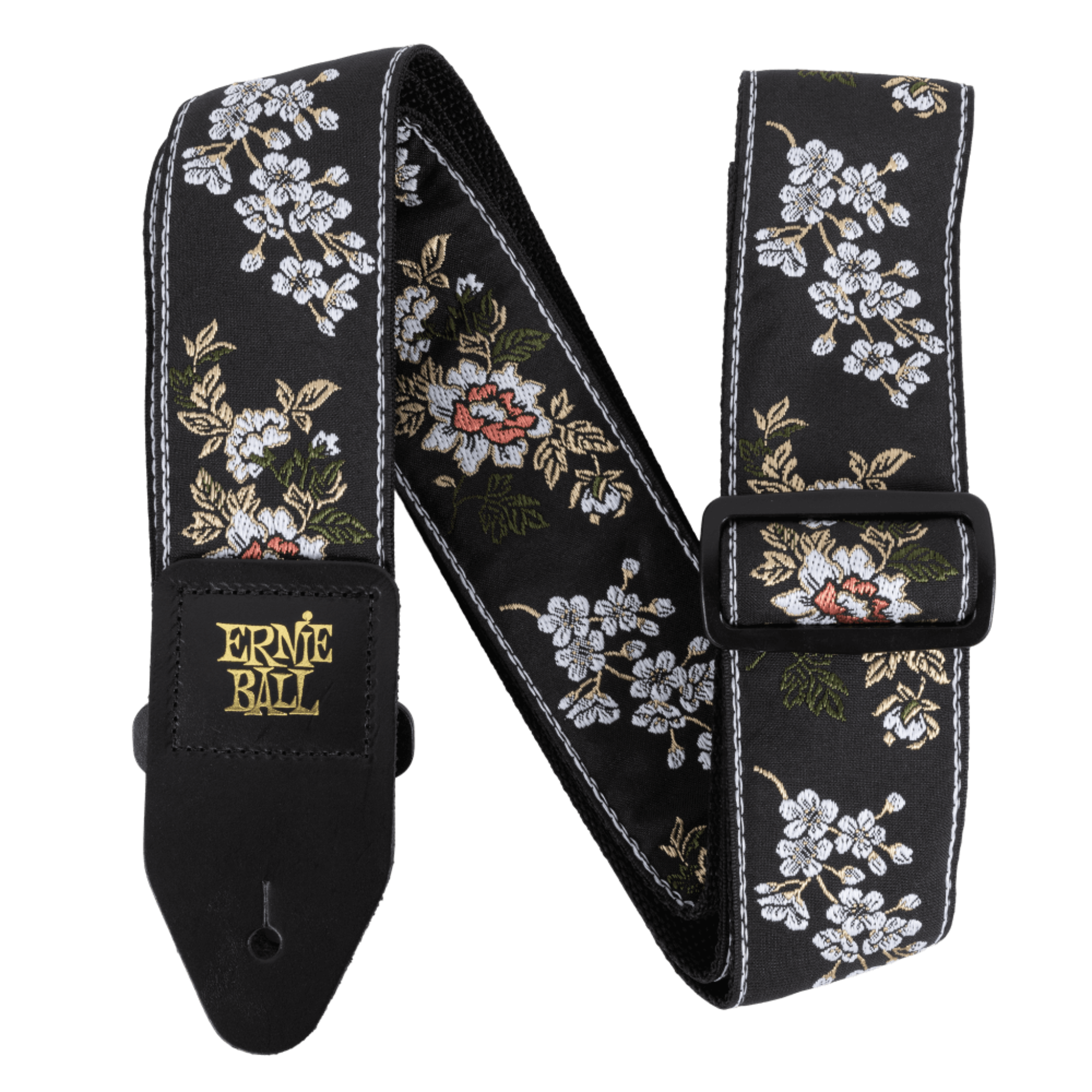 CORREA ERNIE BALL 5362 JACQUARD FLOR BLANCA