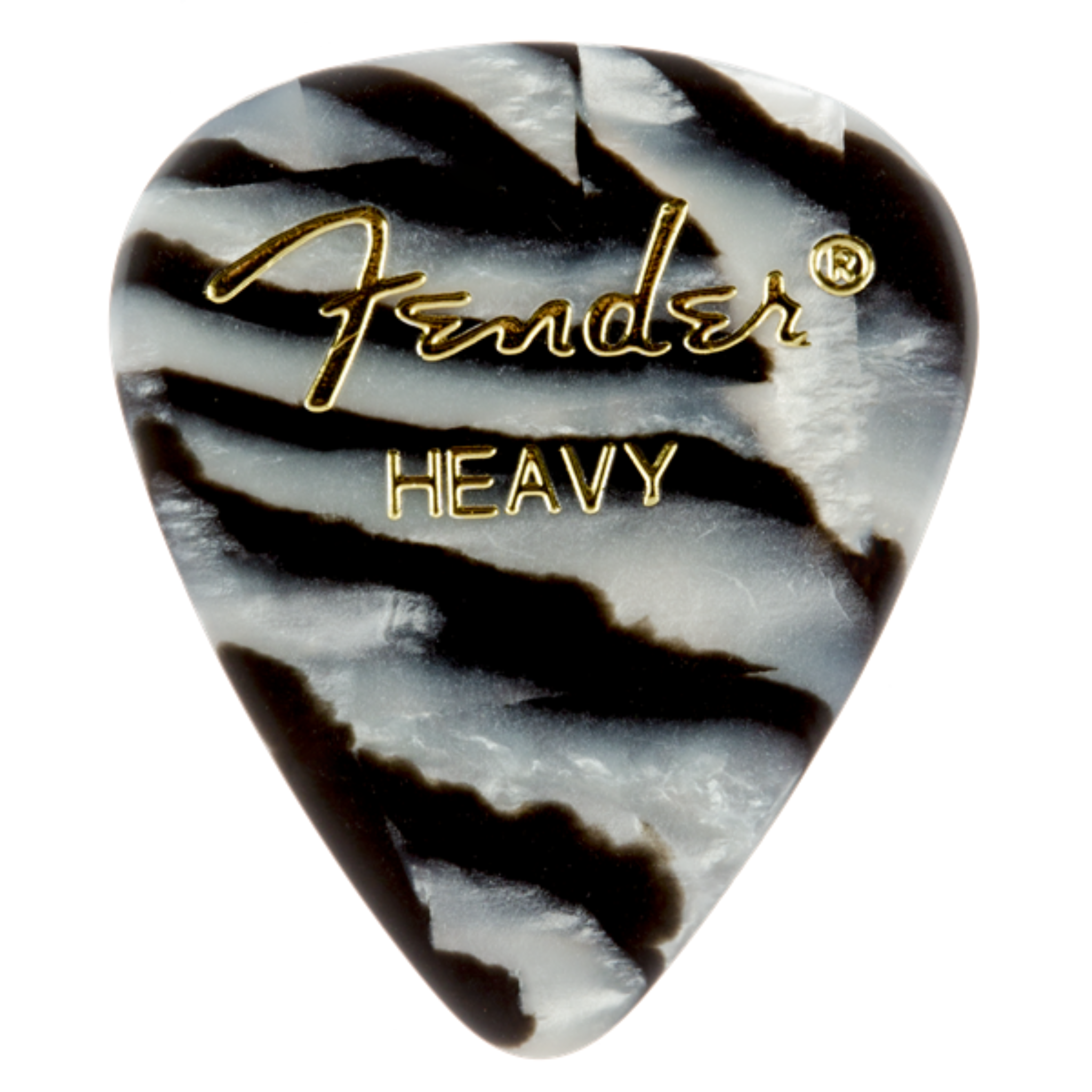 PICK FENDER ZEBRA CELLULOID HEAVY 12