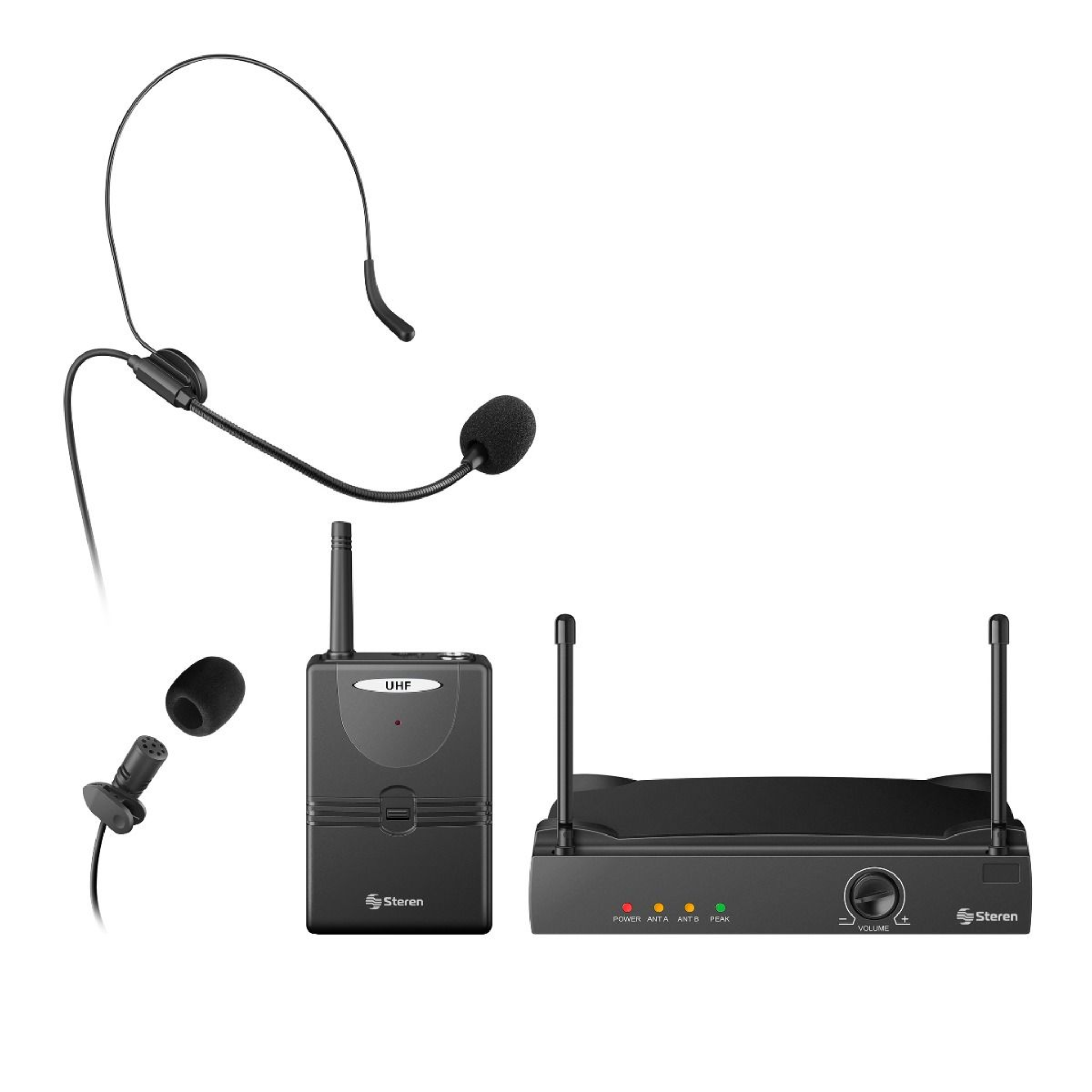 MICROFONO STEREN WR-804 UHF SOLAPA