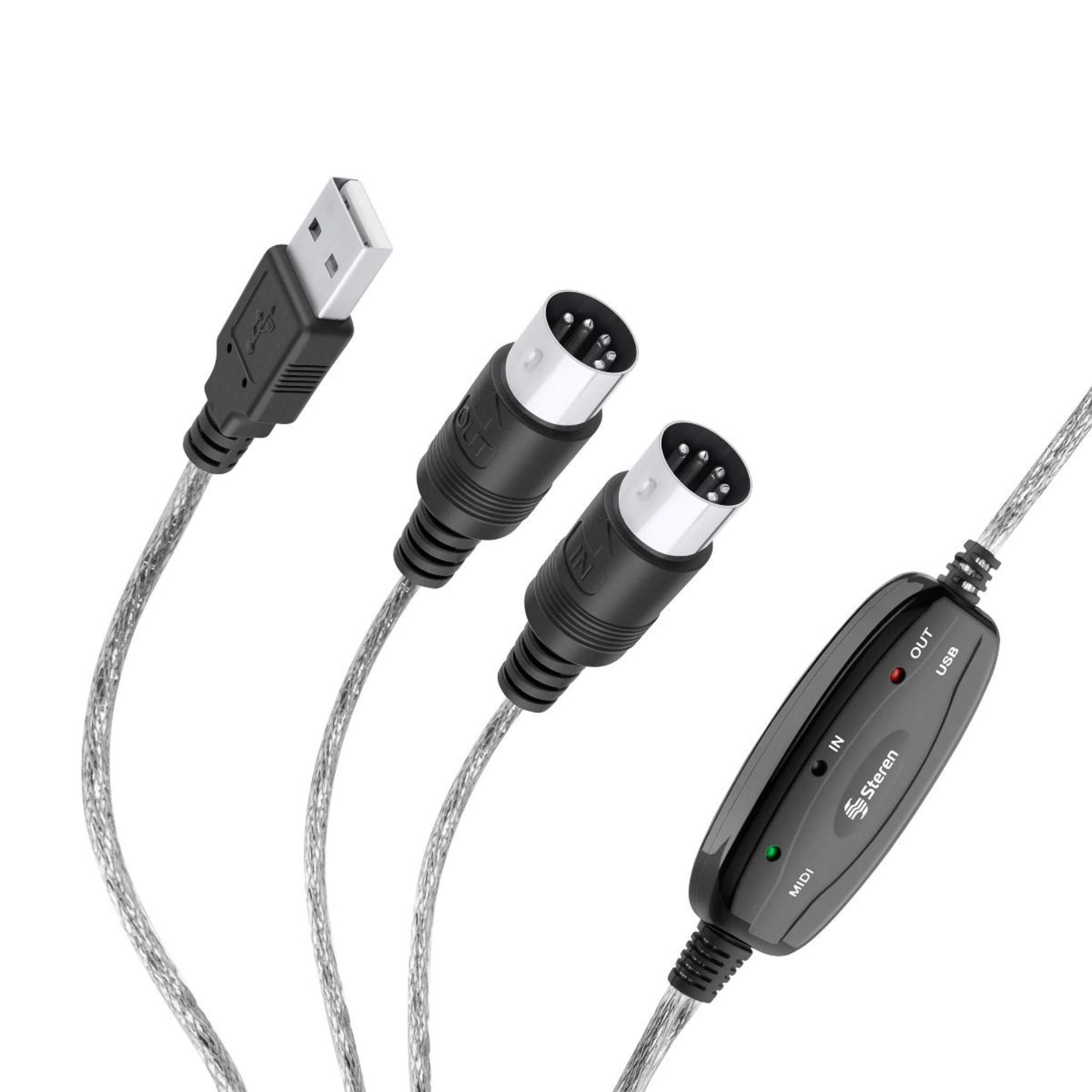 ADAPTADOR STEREN MIDI A USB