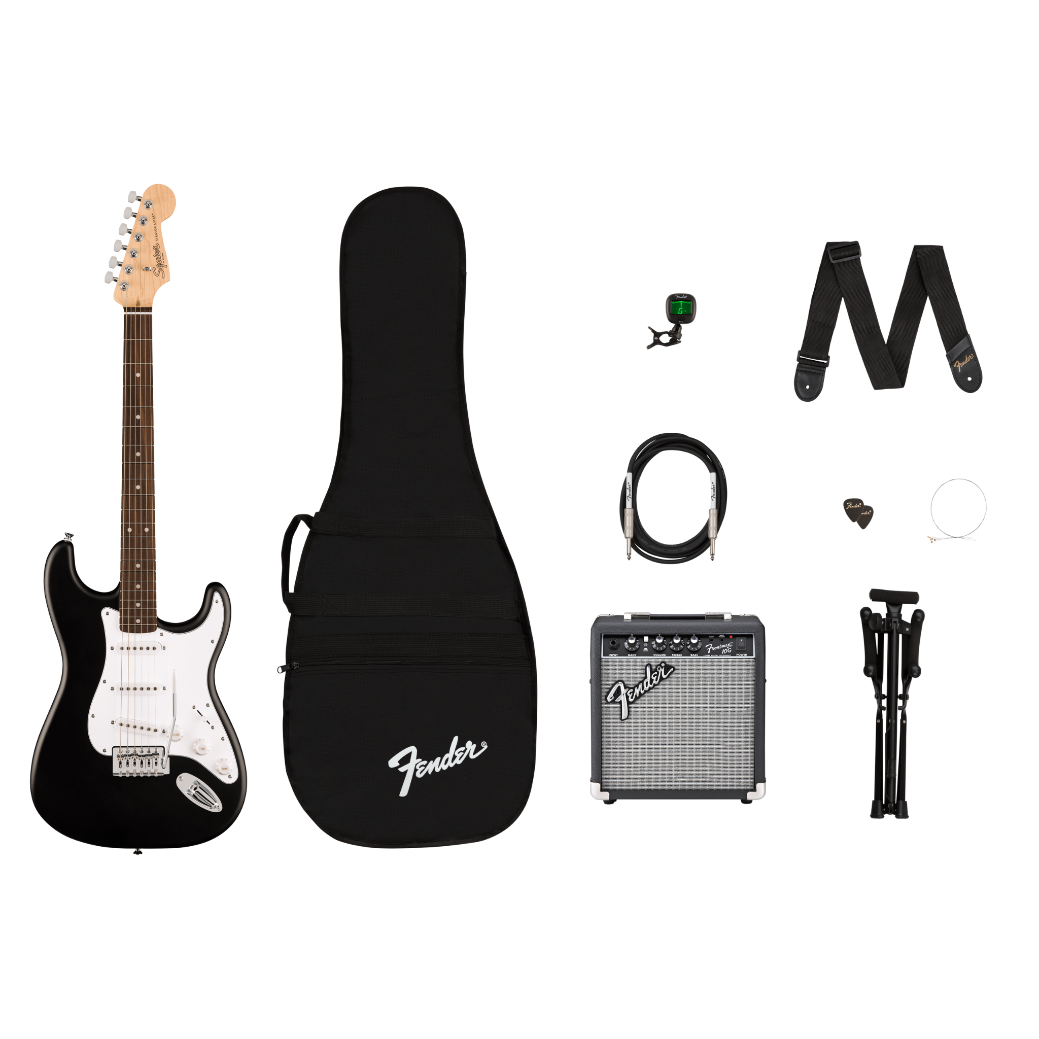 COMBO GUITARRA ELECTRICA SQUIER DEBUT STRATOCASTER NEGRO 10G MOD0379800006