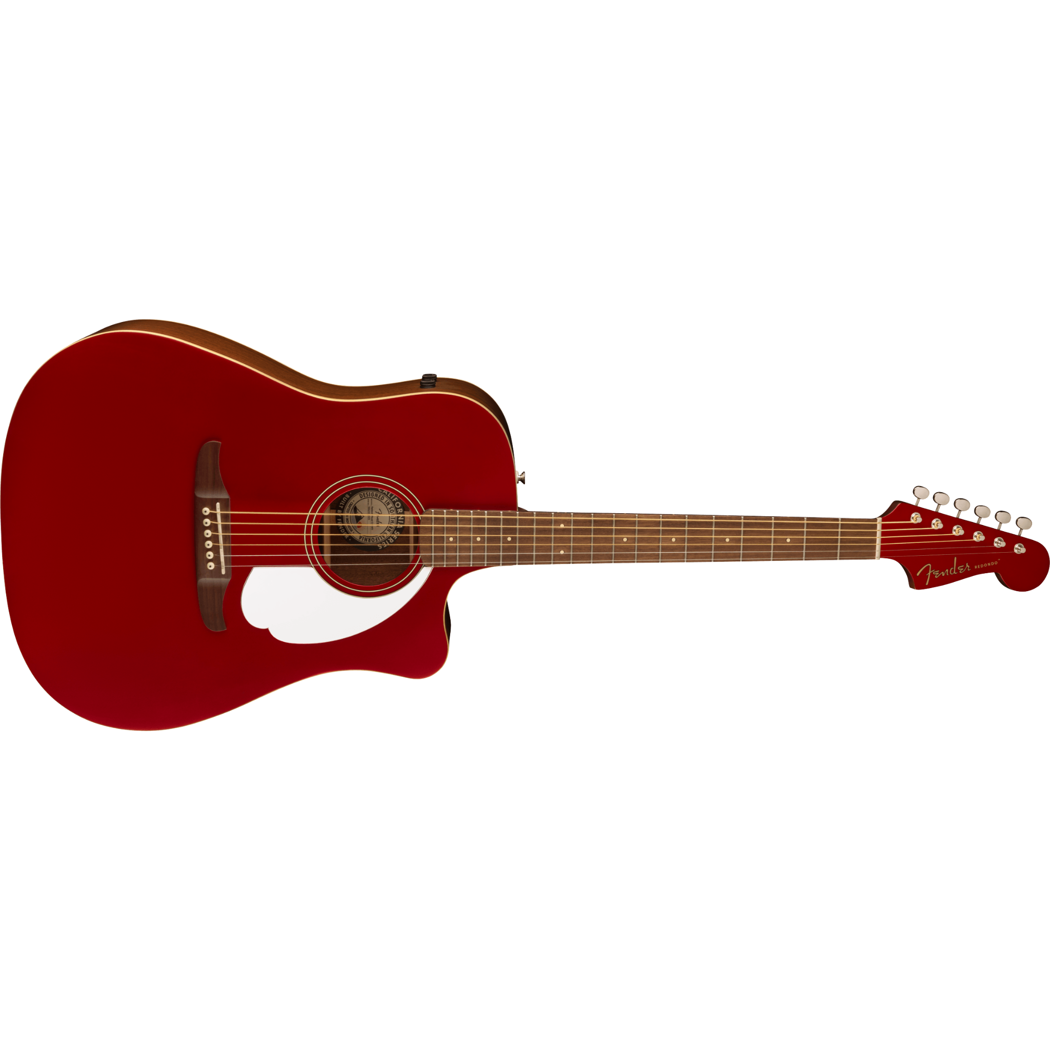 GUITARRA ELECTROACUSTICA FENDER PLR REDONDO FOLK ROJO
