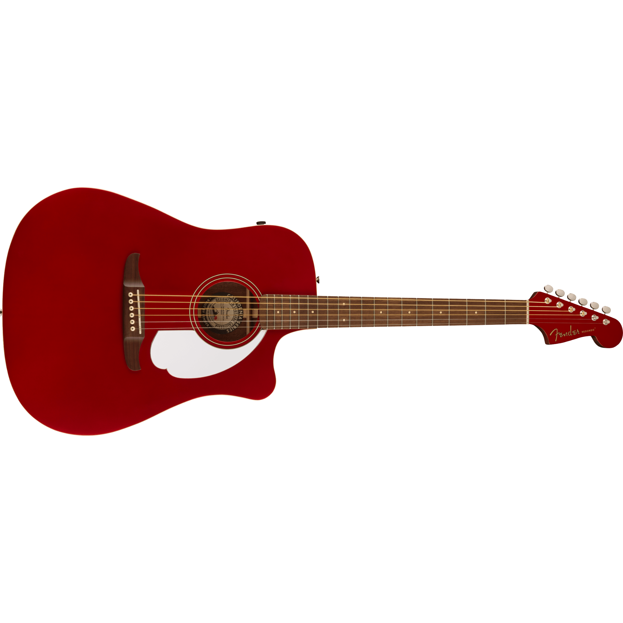 GUITARRA ELECTROACUSTICA FENDER PLR REDONDO FOLK ROJO