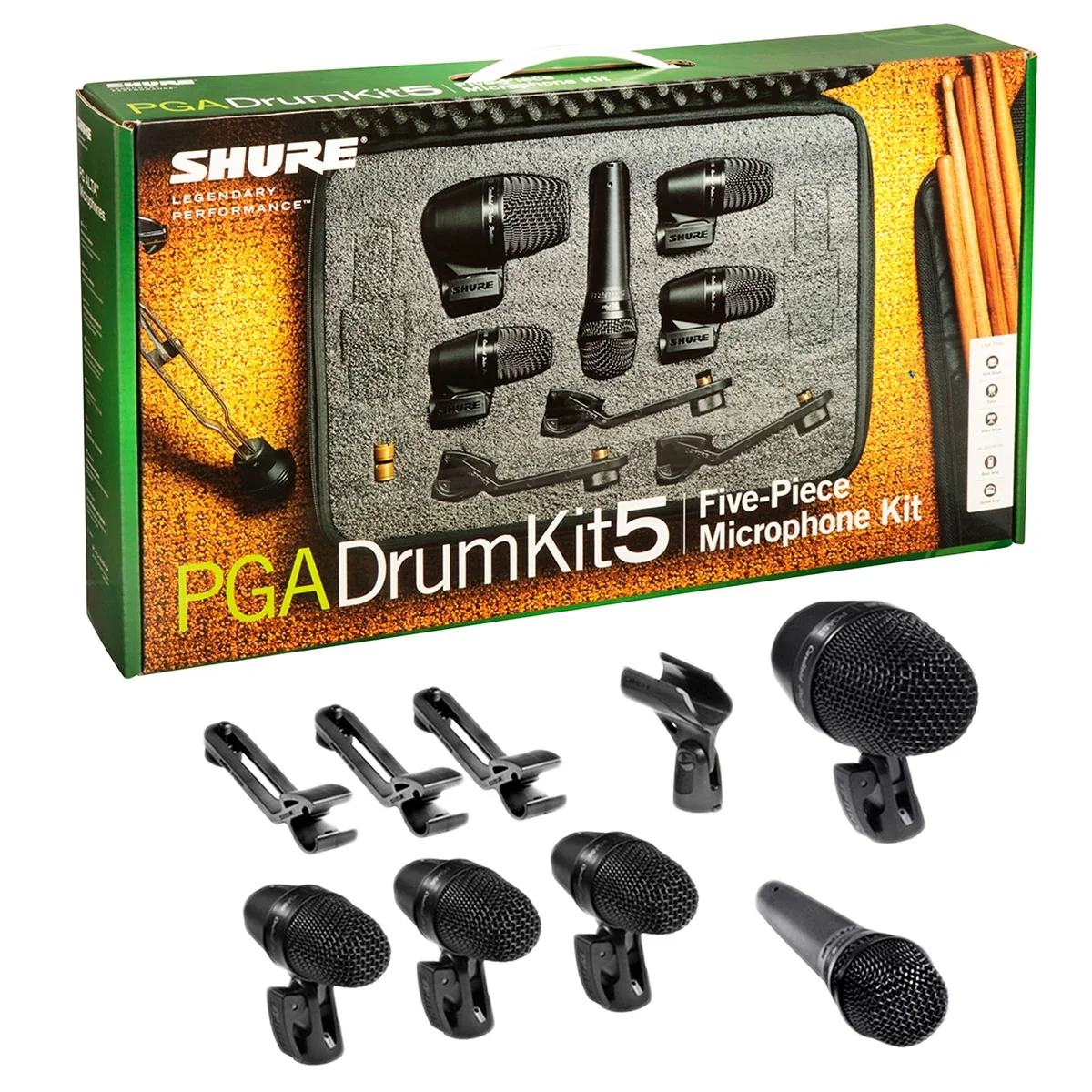 MICROFONO SHURE PGADRUMKIT5 PARA BATERIA