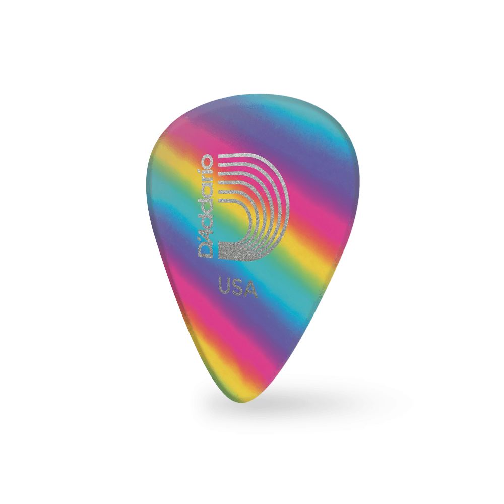 PICK D"ADDARIO CELULOIDE RAINBOW MEDIUM TRANSPARENTE